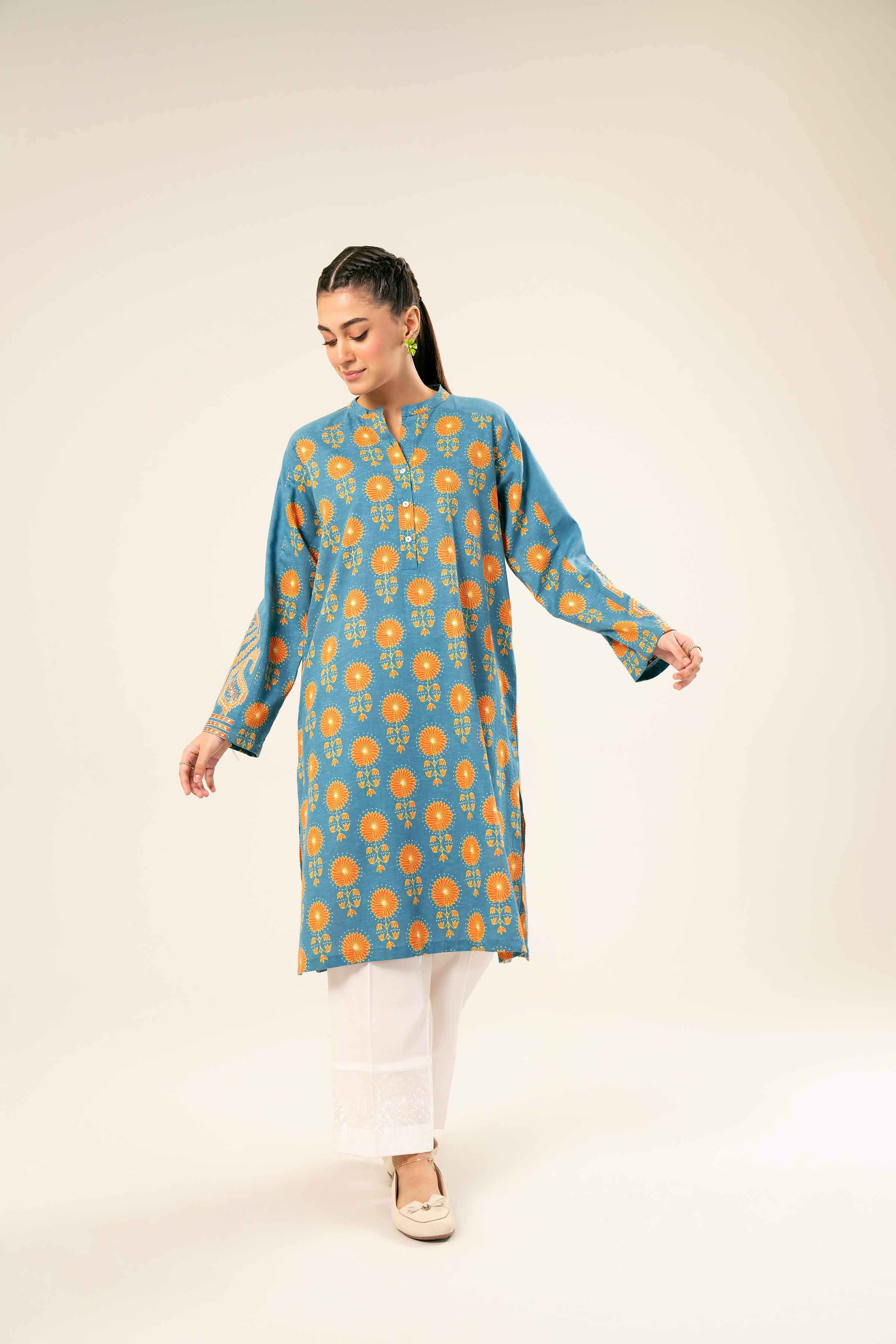 Printed Embroidered Shirt - PW24-217 - Image 7