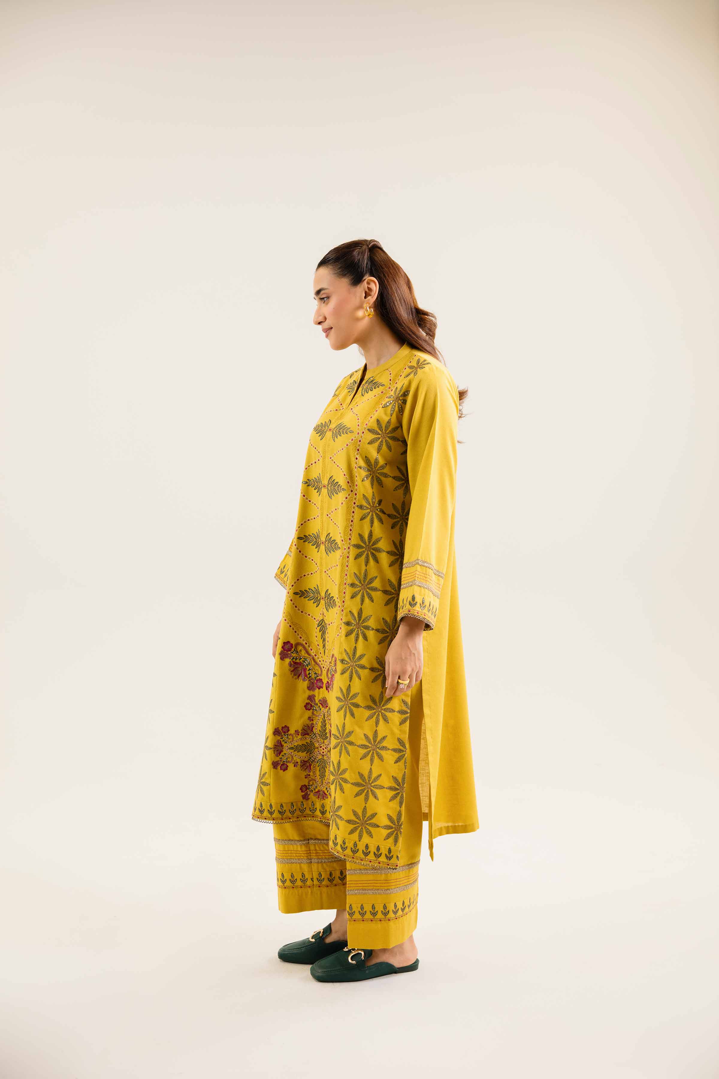 2 Piece - Embroidered Suit - PW24-239 - Image 5