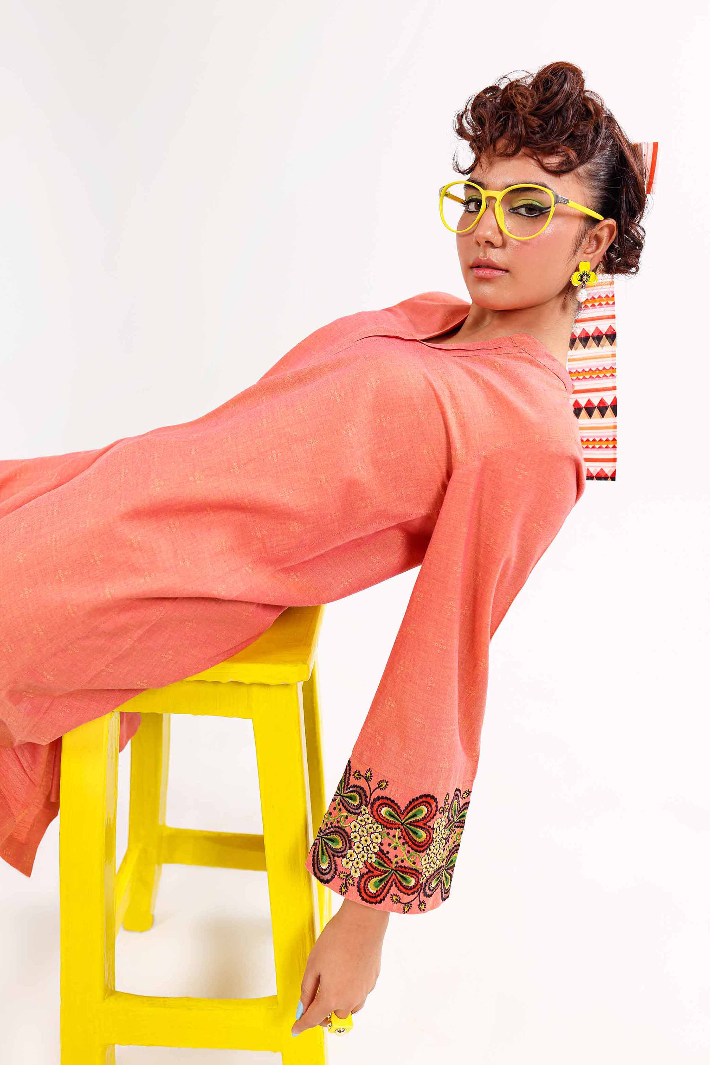 2 Piece - Embroidered Suit - PW24-30 - Image 9