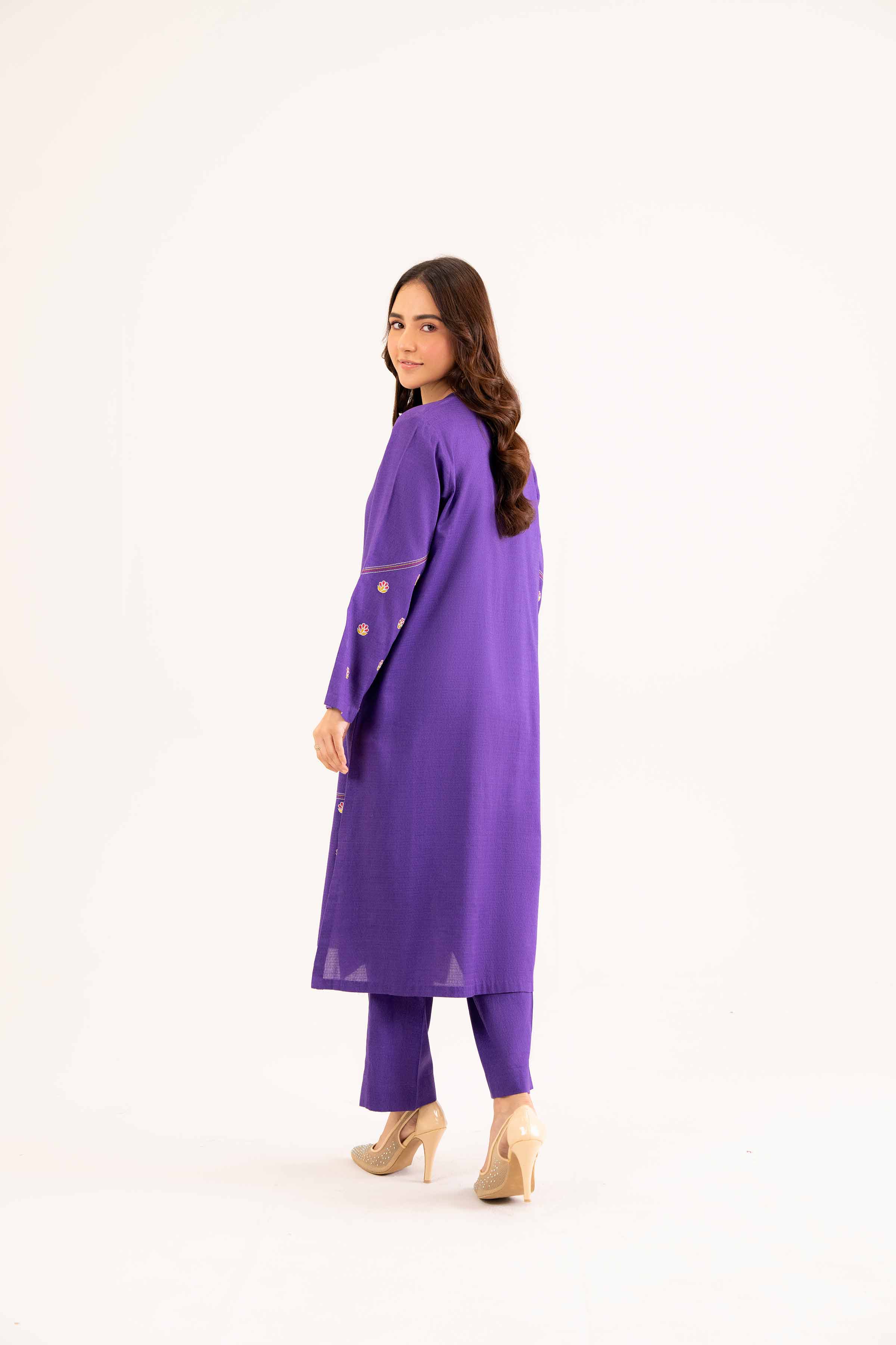 2 Piece - Embroidered Suit - PW24-320 - Image 3