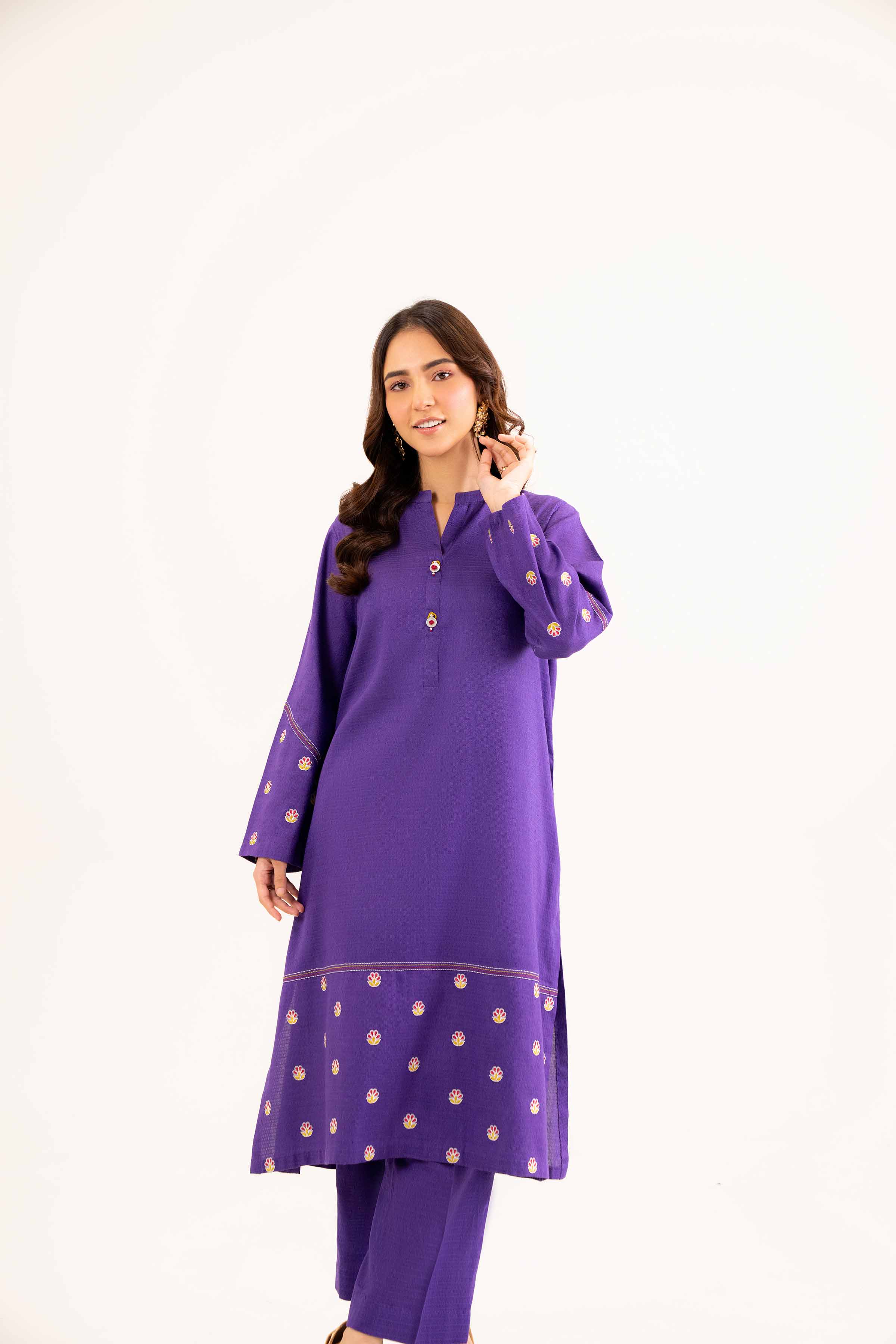 2 Piece - Embroidered Suit - PW24-320 - Image 6
