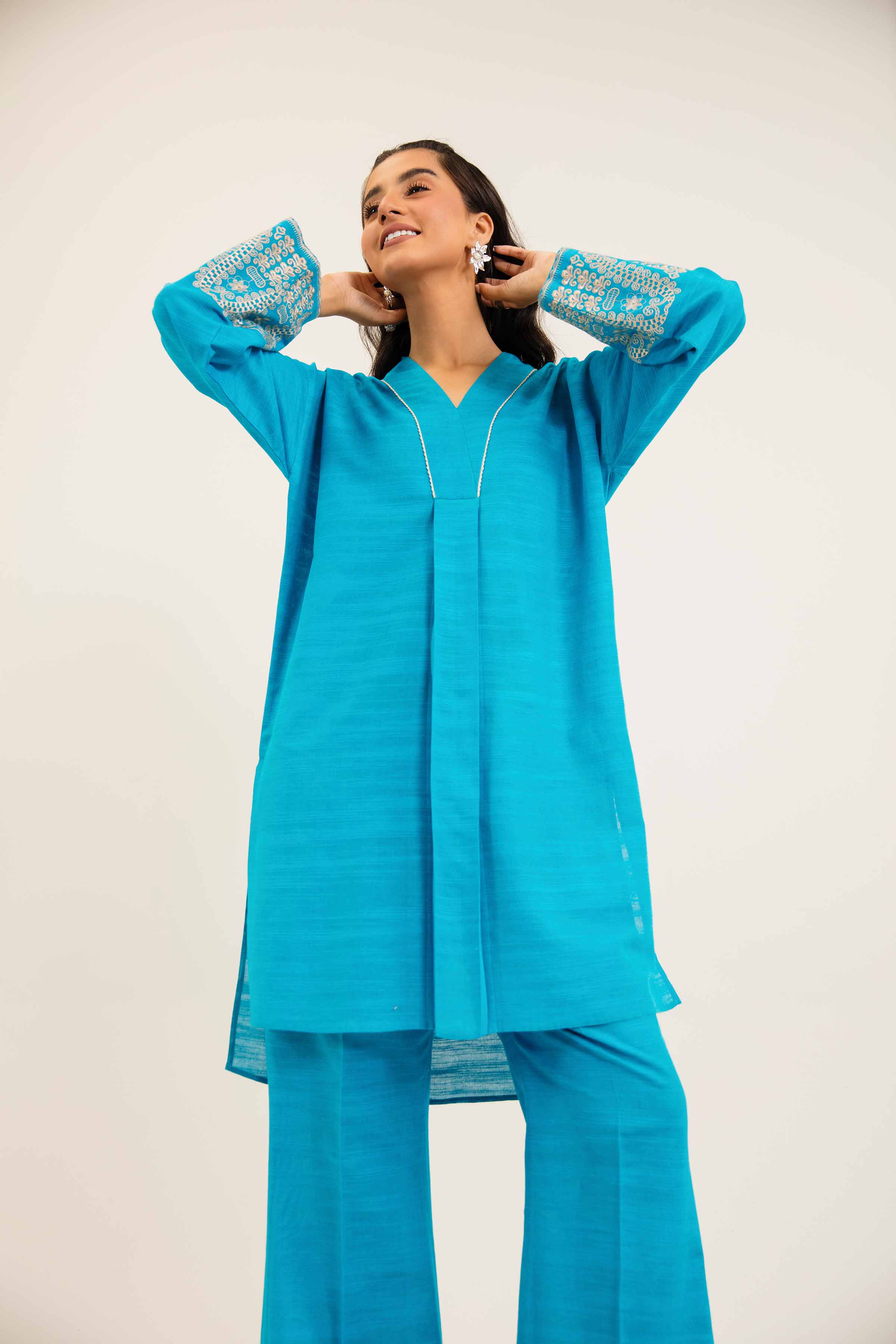 2 Piece - Embroidered Suit - PW24-325 - Image 6