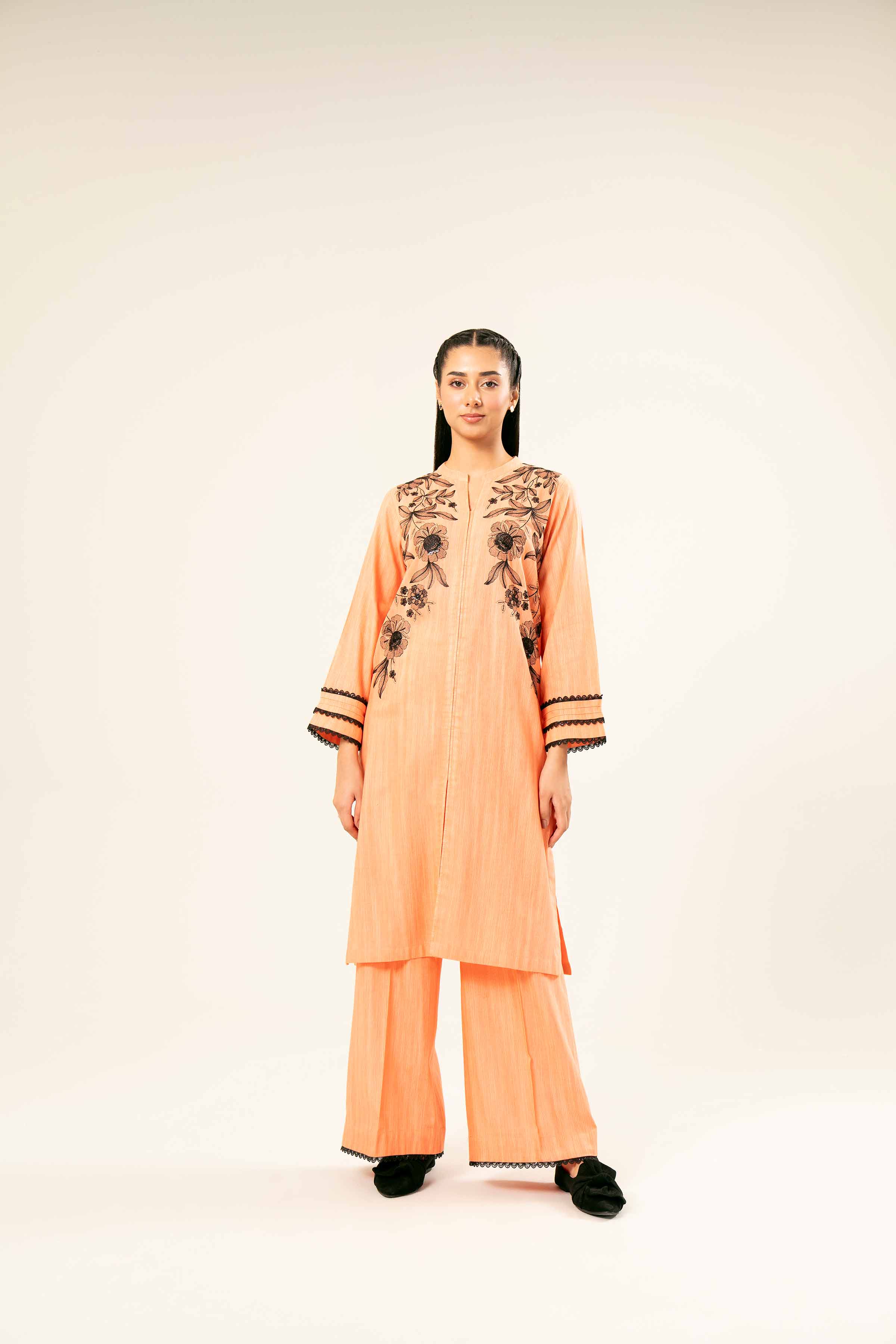 2 Piece - Embroidered Suit - PW24-361 - Image 4