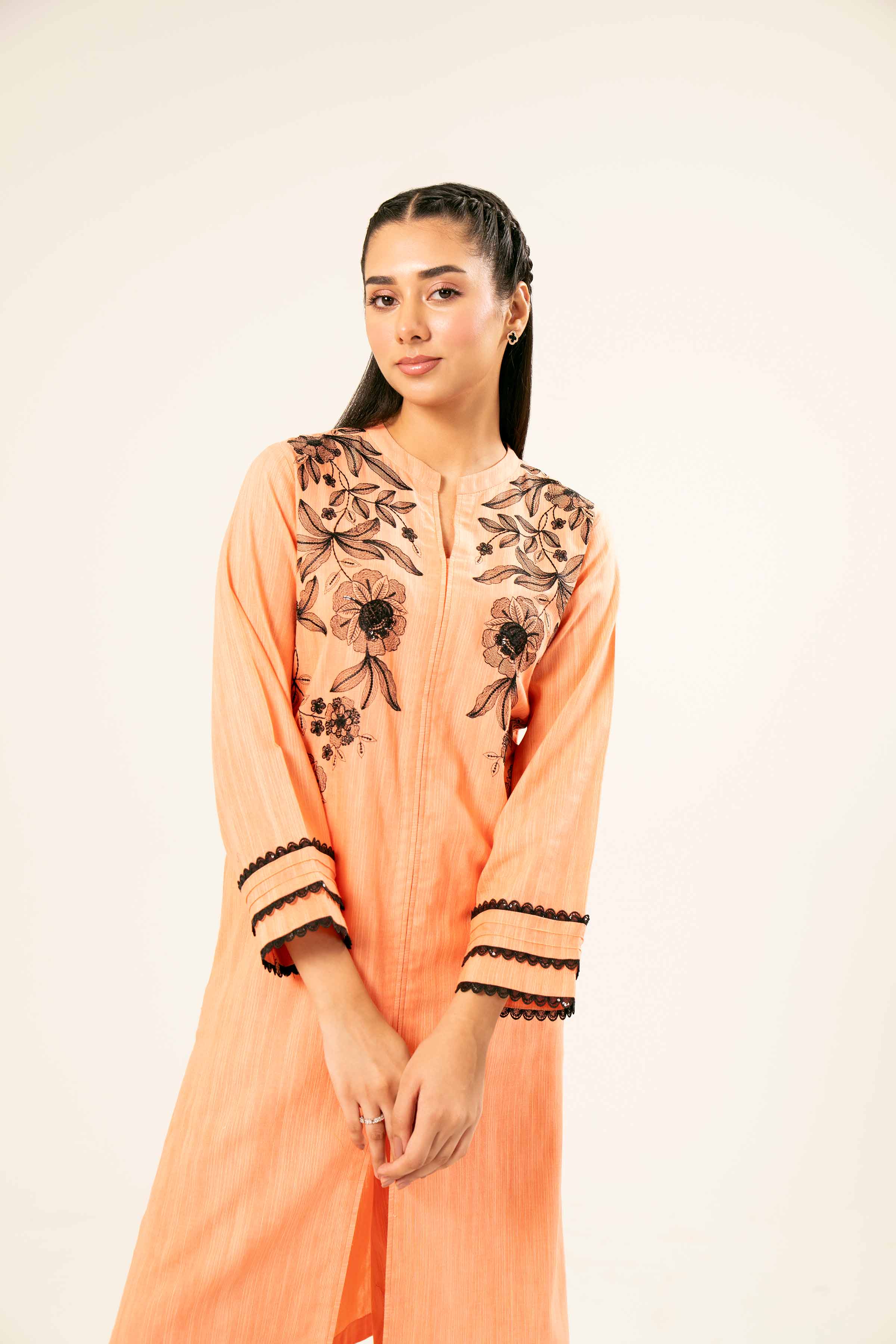2 Piece - Embroidered Suit - PW24-361 - Image 5