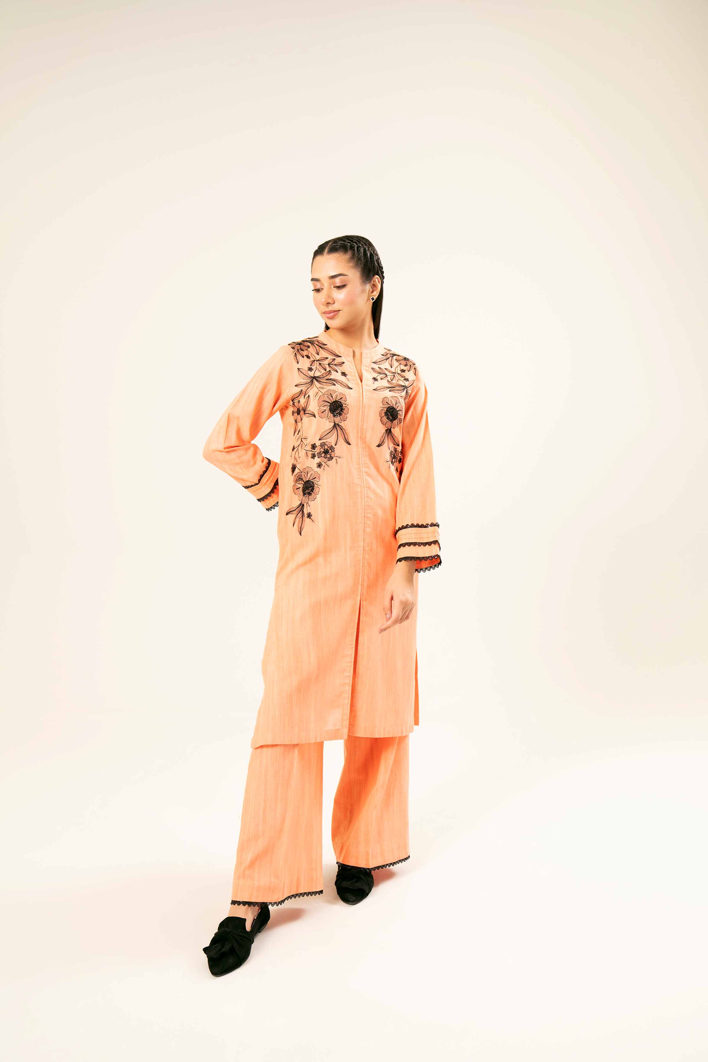 2 Piece - Embroidered Suit - PW24-361 - Image 6