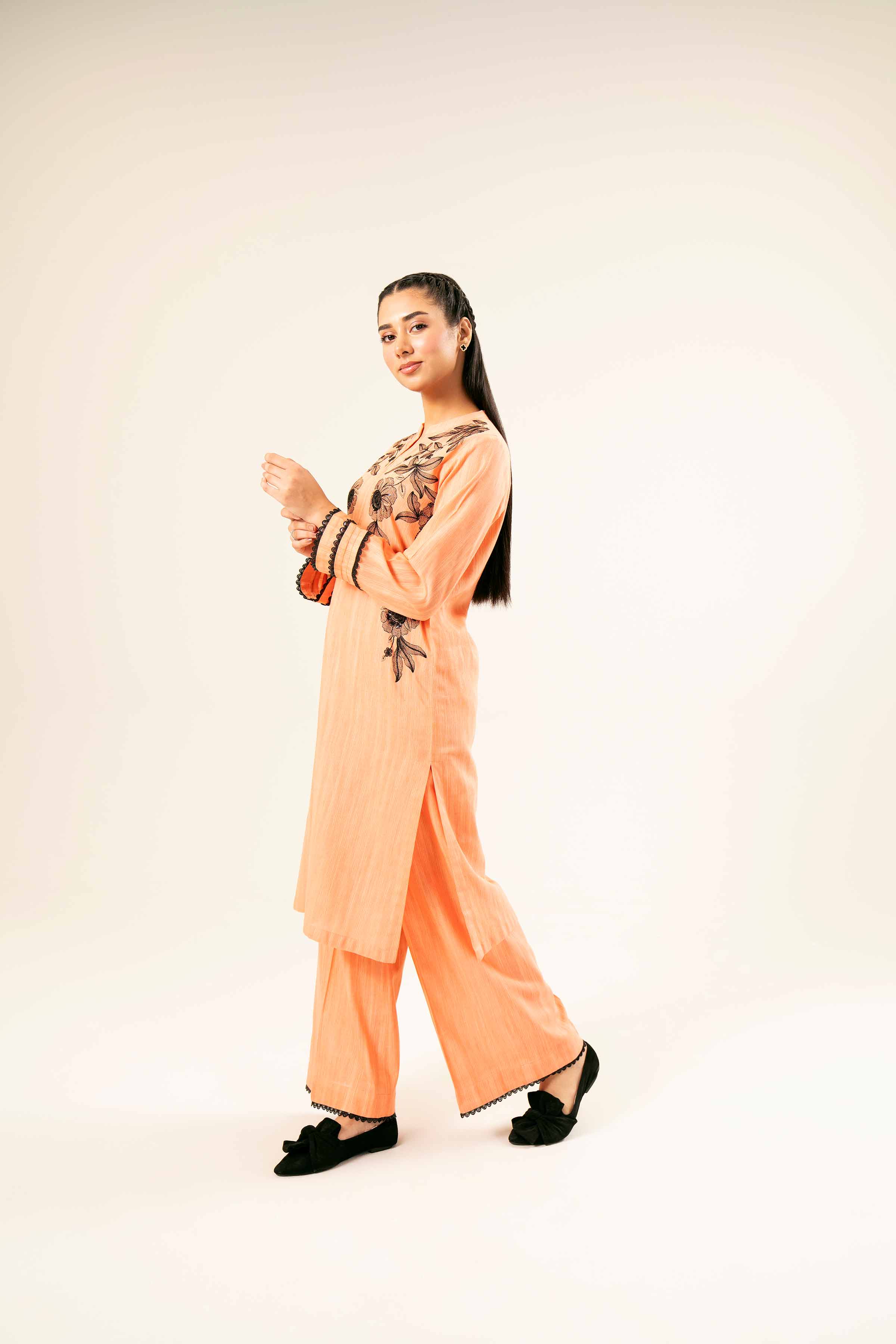 2 Piece - Embroidered Suit - PW24-361 - Image 7
