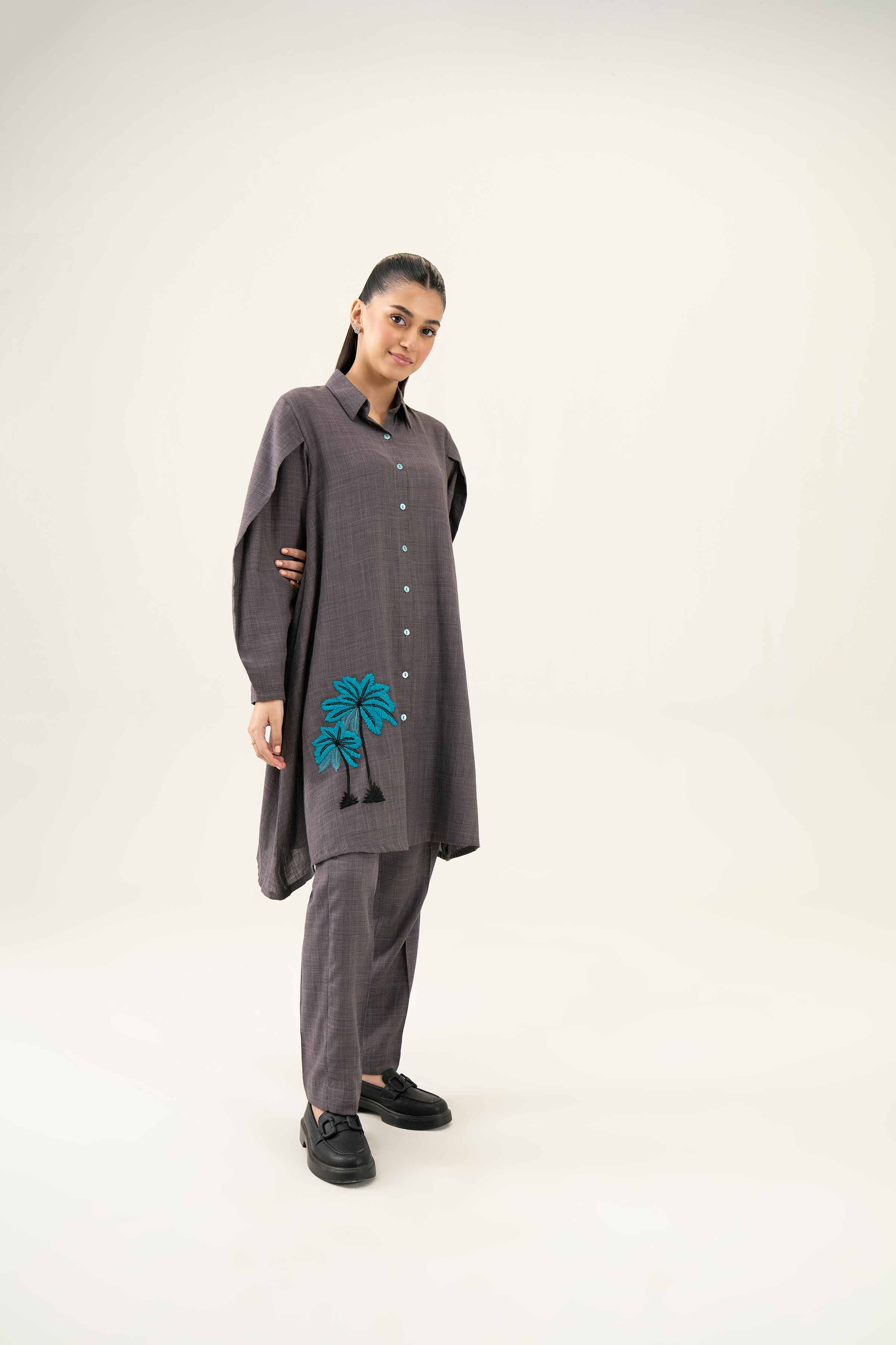 2 Piece - Embroidered Suit - PW24-40 - Image 5