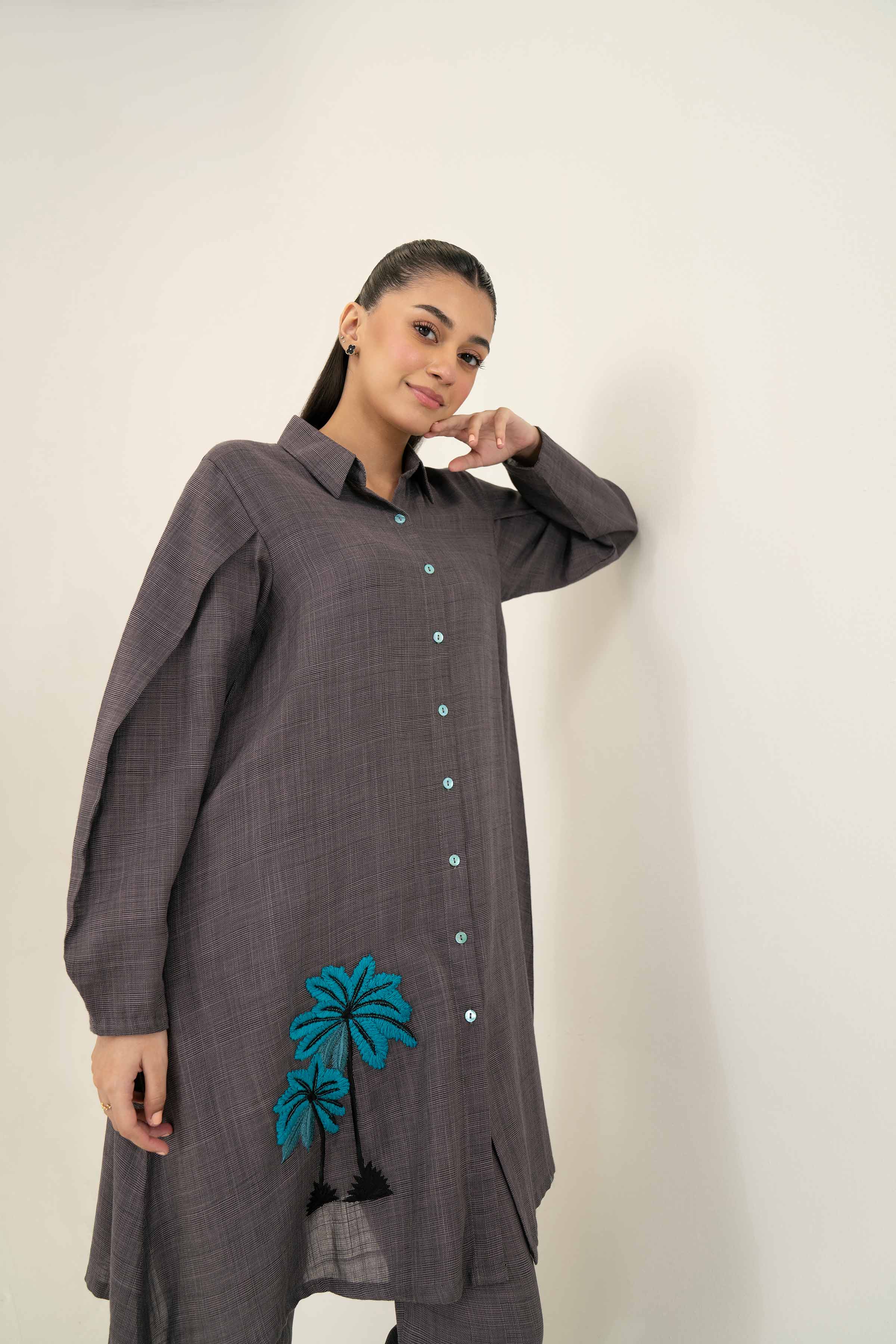 2 Piece - Embroidered Suit - PW24-40 - Image 6