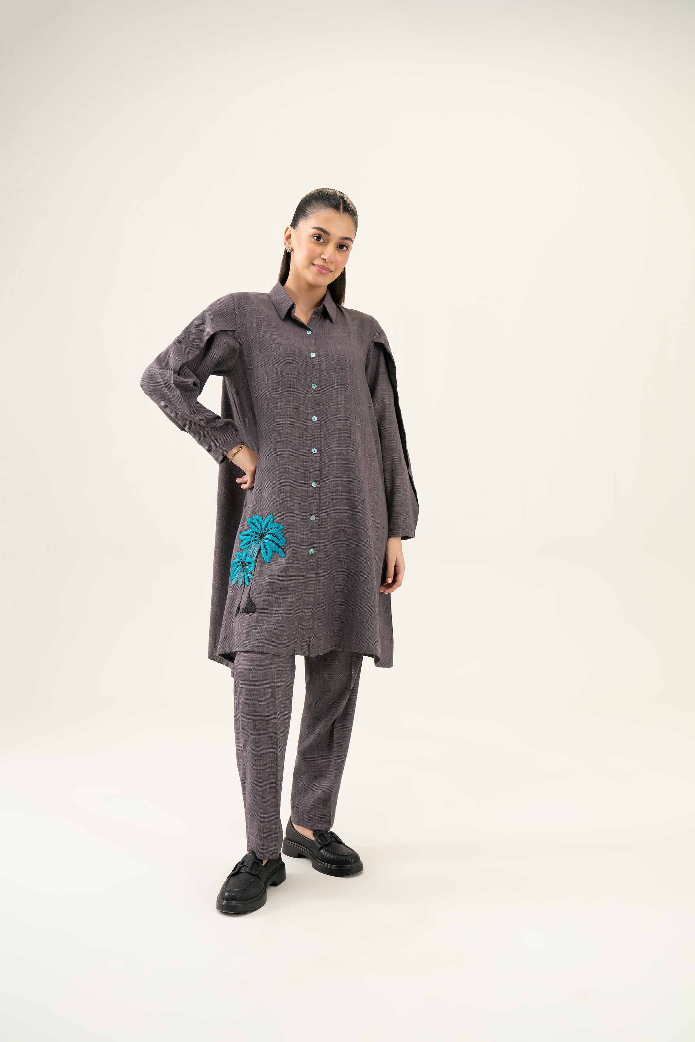 2 Piece - Embroidered Suit - PW24-40 - Image 8