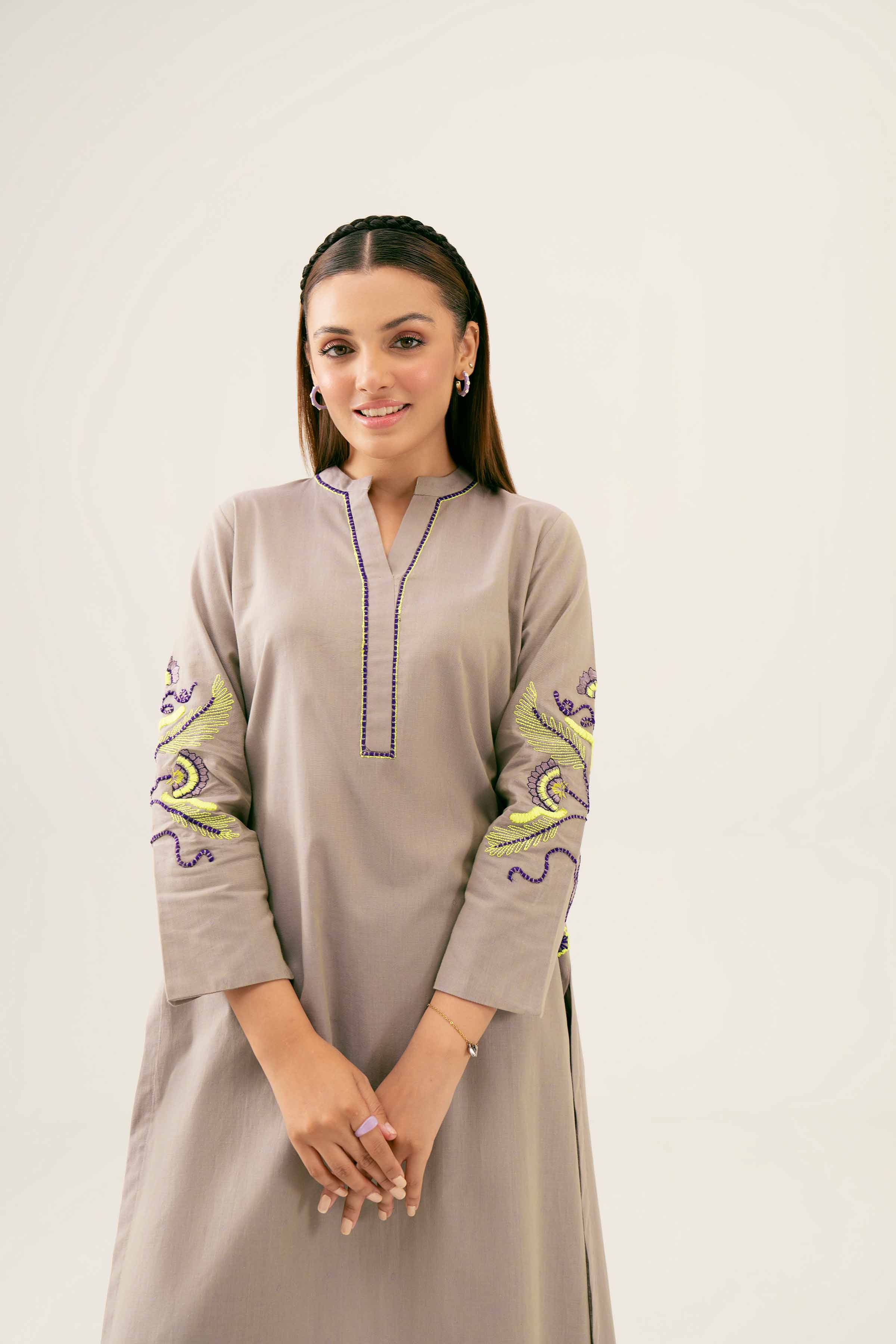 2 Piece - Embroidered Suit - PW24-46 - Image 7