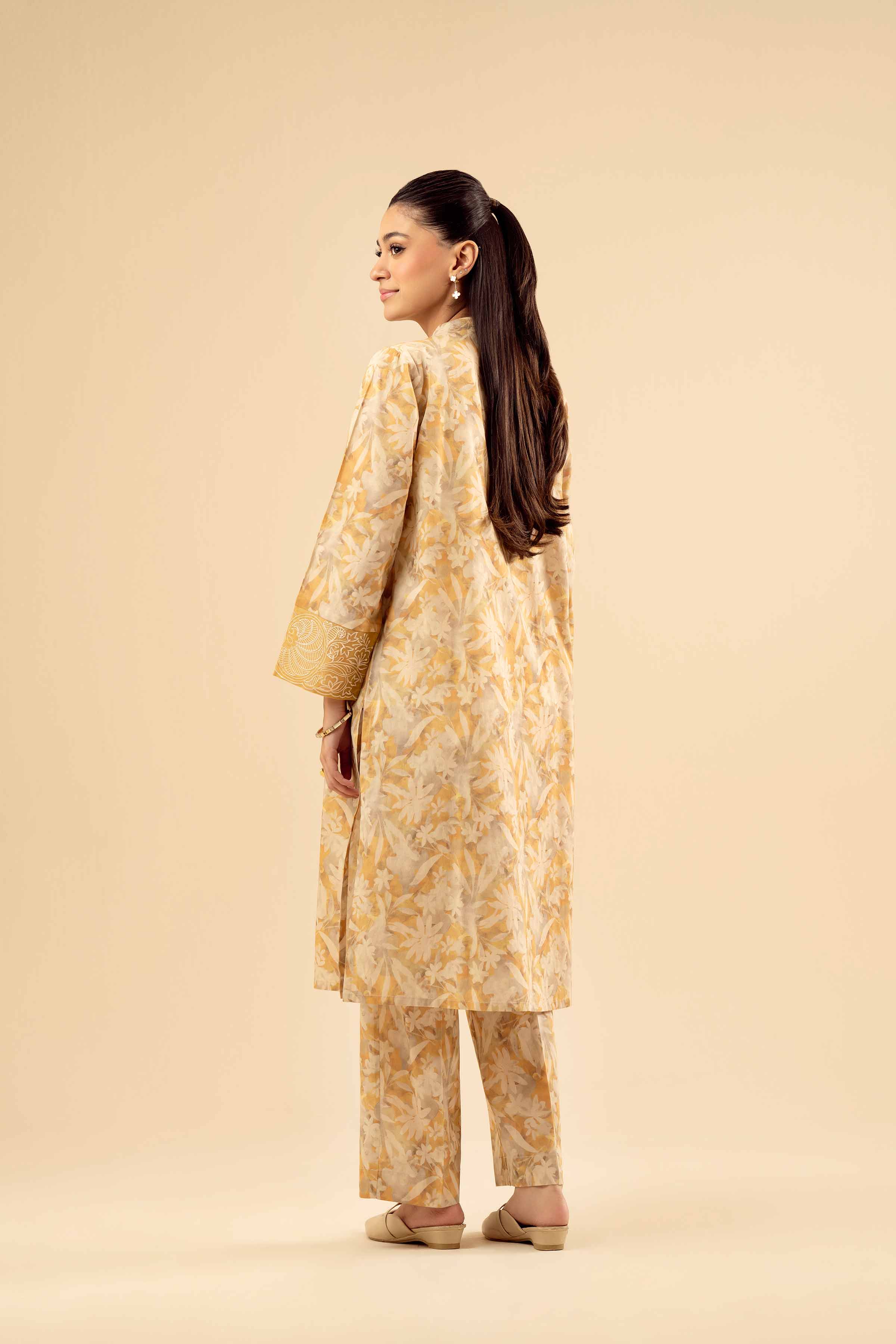 2 Piece - Printed Embroidered Suit - PW25-199 - Image 3