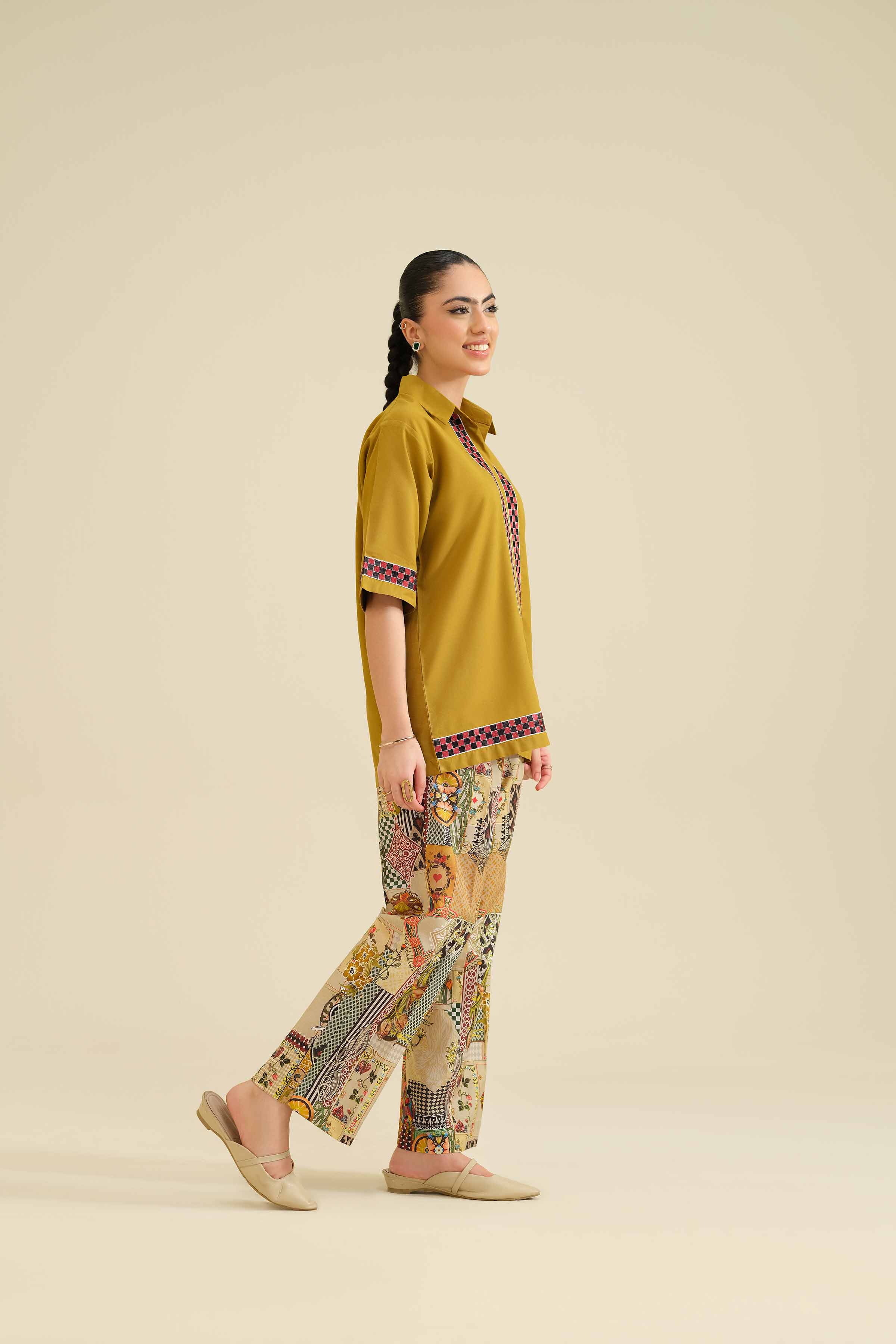 2 Piece - Embroidered Suit - PW25-208 - Image 4