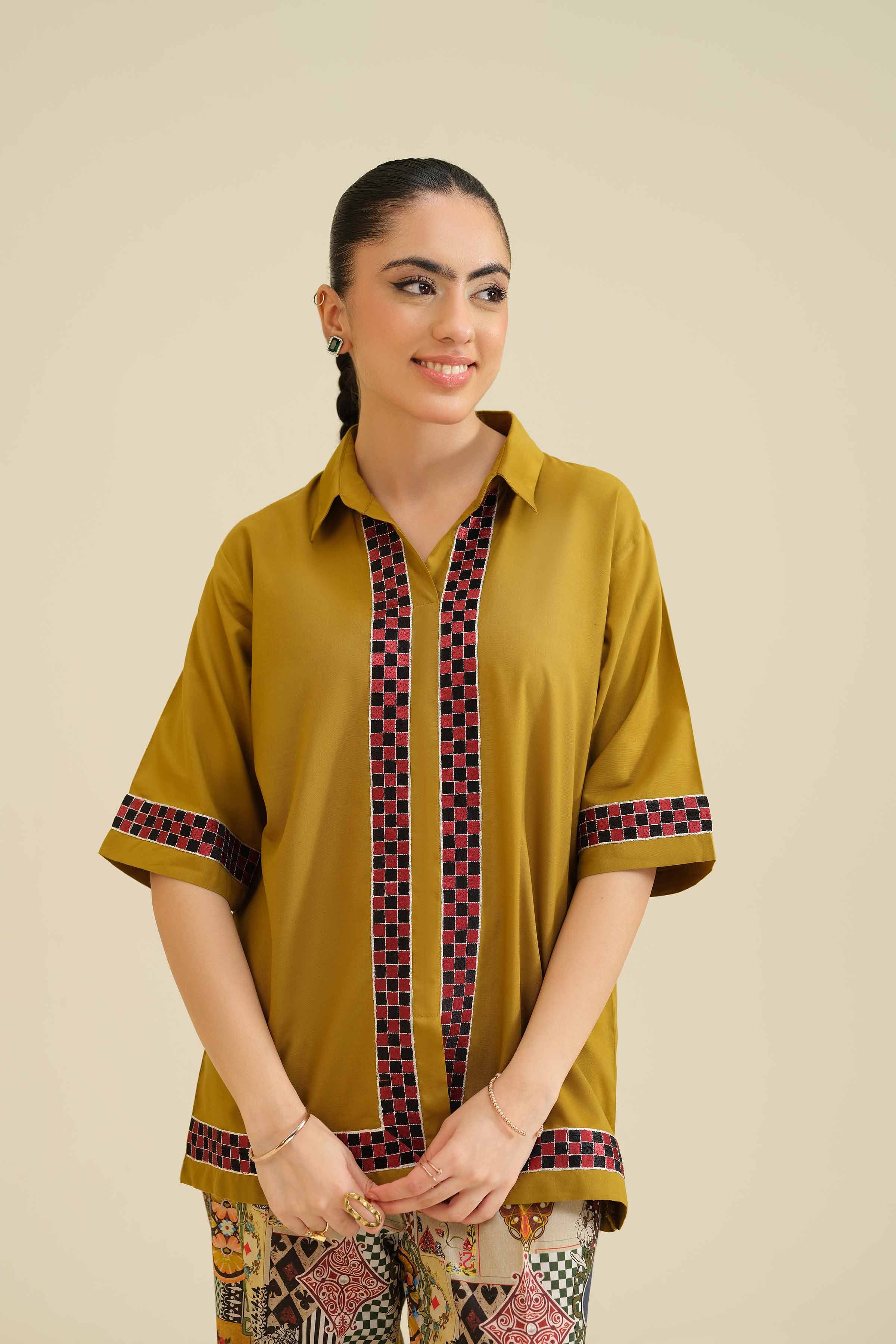 2 Piece - Embroidered Suit - PW25-208 - Image 5