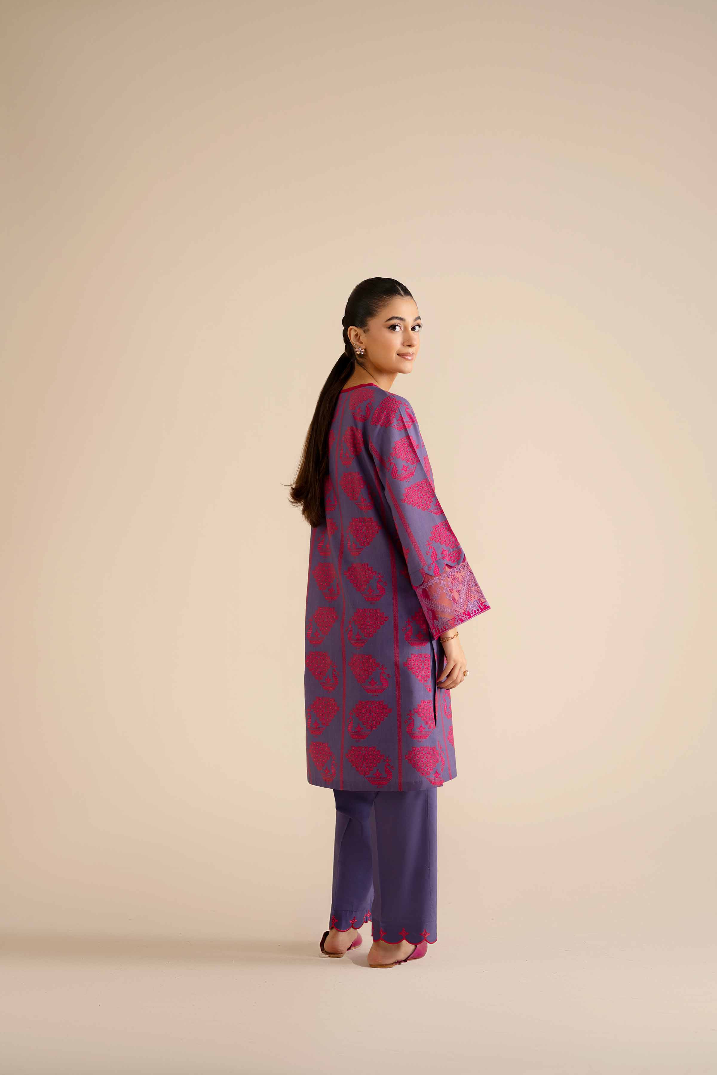 2 Piece - Embroidered Suit - PW25-210 - Image 3