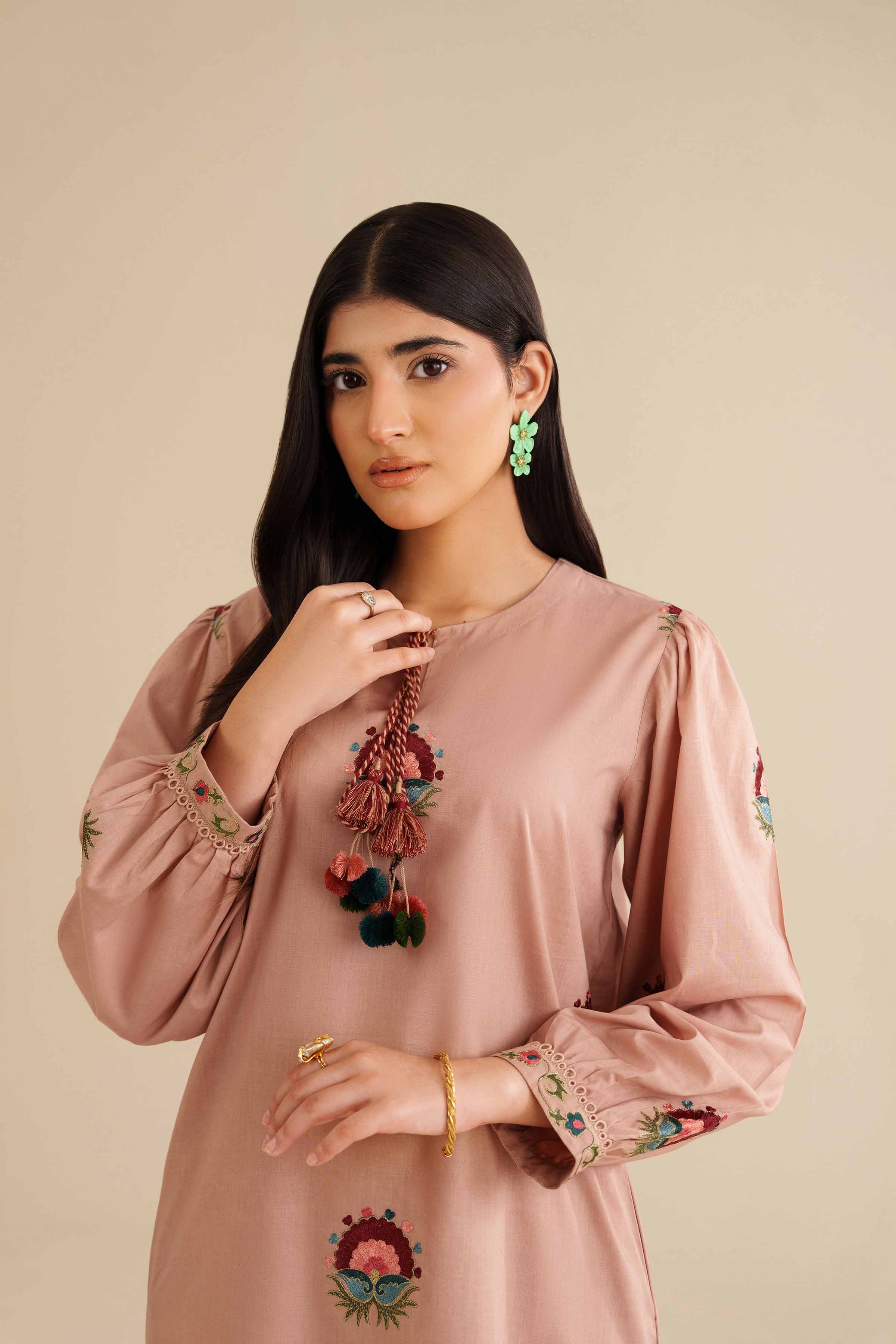 2 Piece - Embroidered Suit - PW25-211 - Image 7