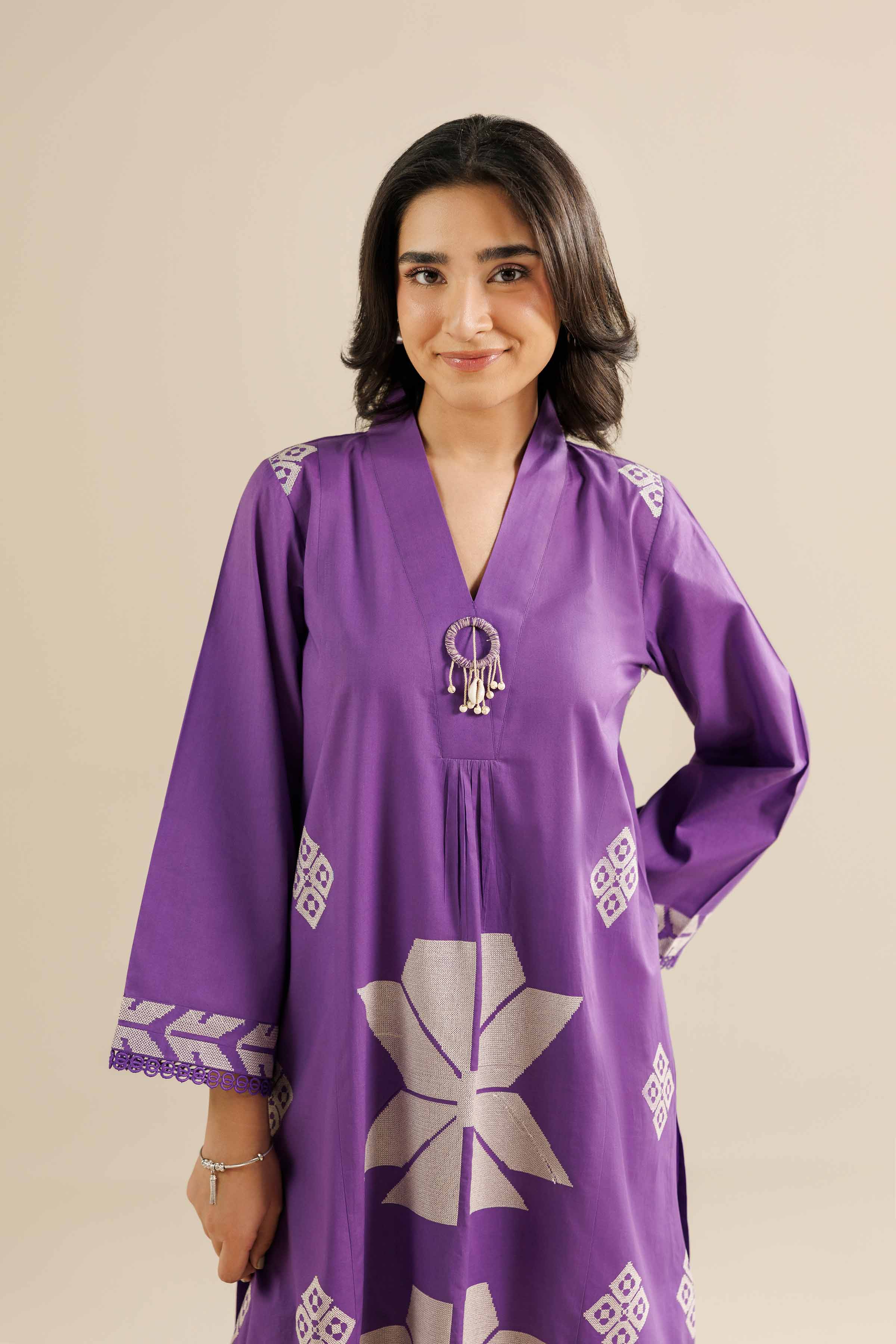 2 Piece - Embroidered Suit - PW25-214 - Image 5