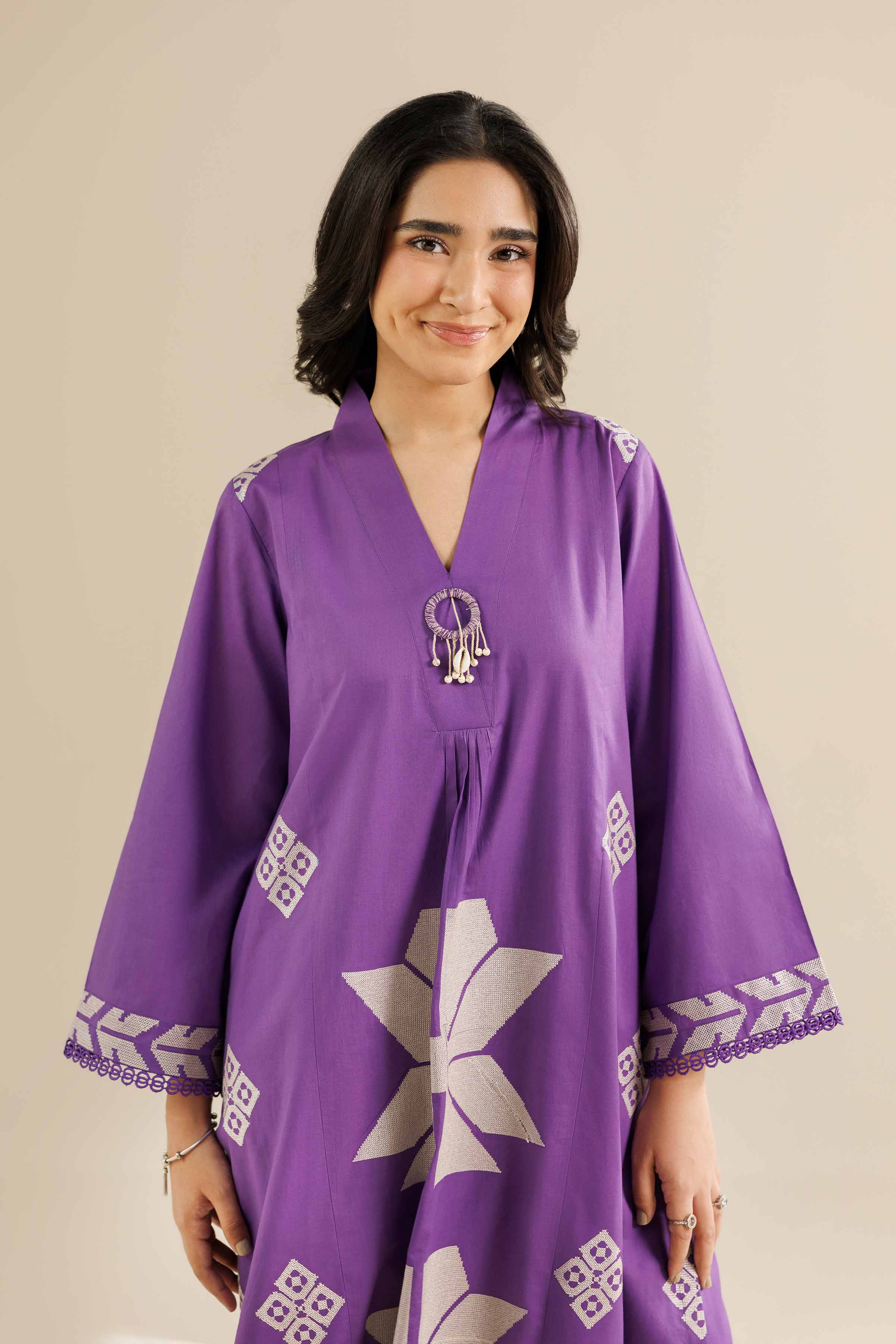 2 Piece - Embroidered Suit - PW25-214 - Image 6