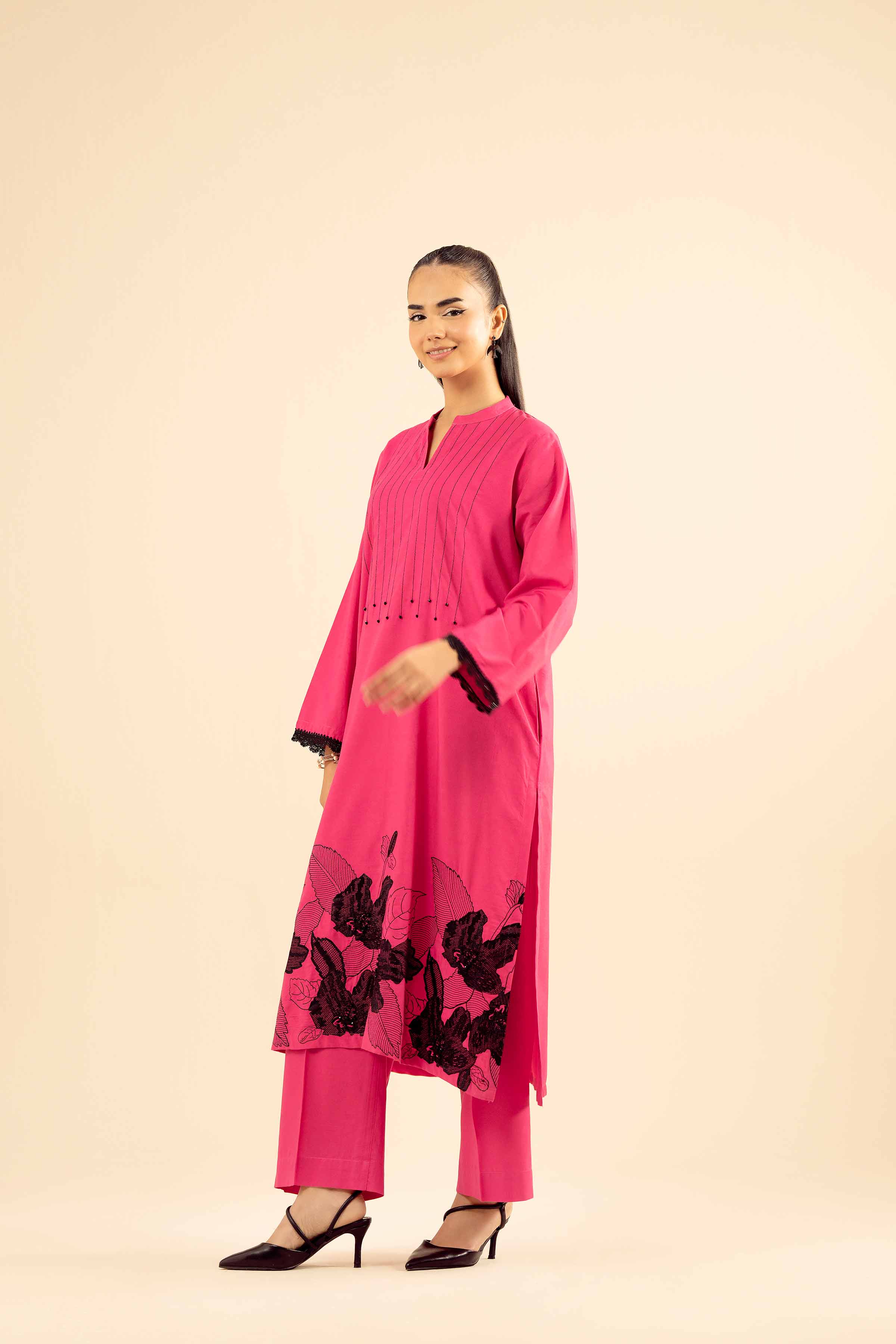 2 Piece - Embroidered Suit - PW25-215 - Image 4