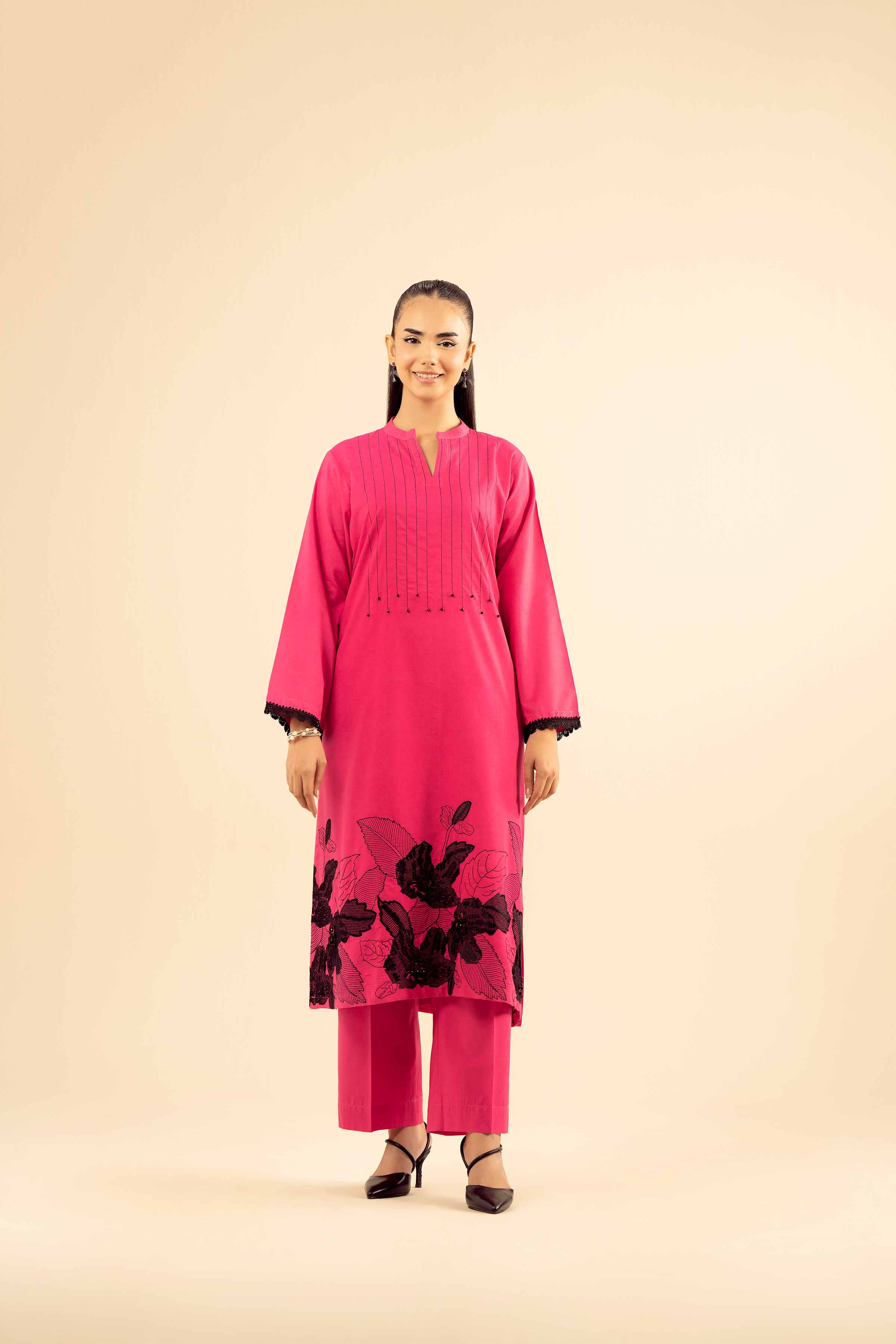 2 Piece - Embroidered Suit - PW25-215 - Image 5