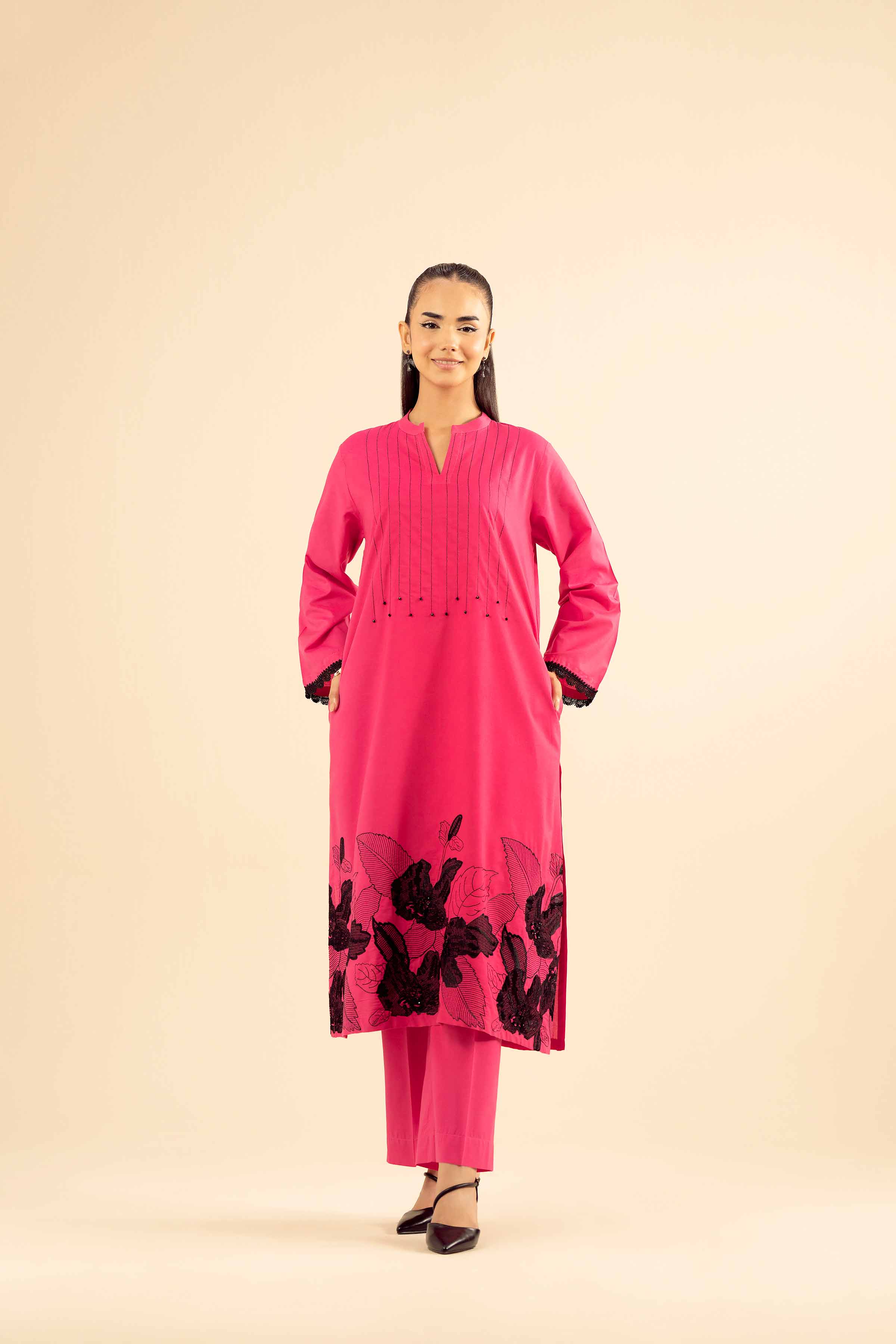 2 Piece - Embroidered Suit - PW25-215 - Image 6