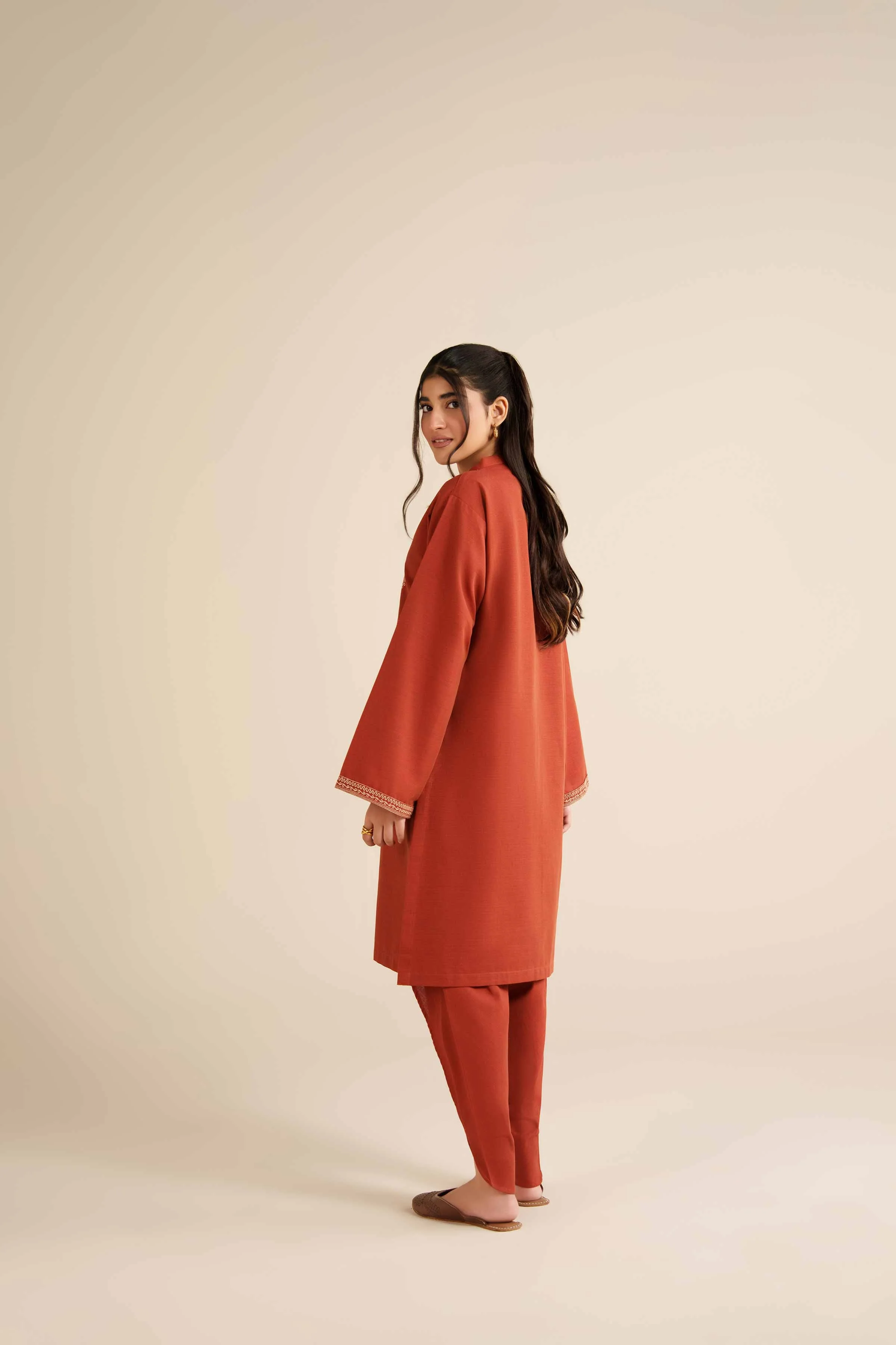 2 Piece - Embroidered Suit - PW25-218 - Image 3