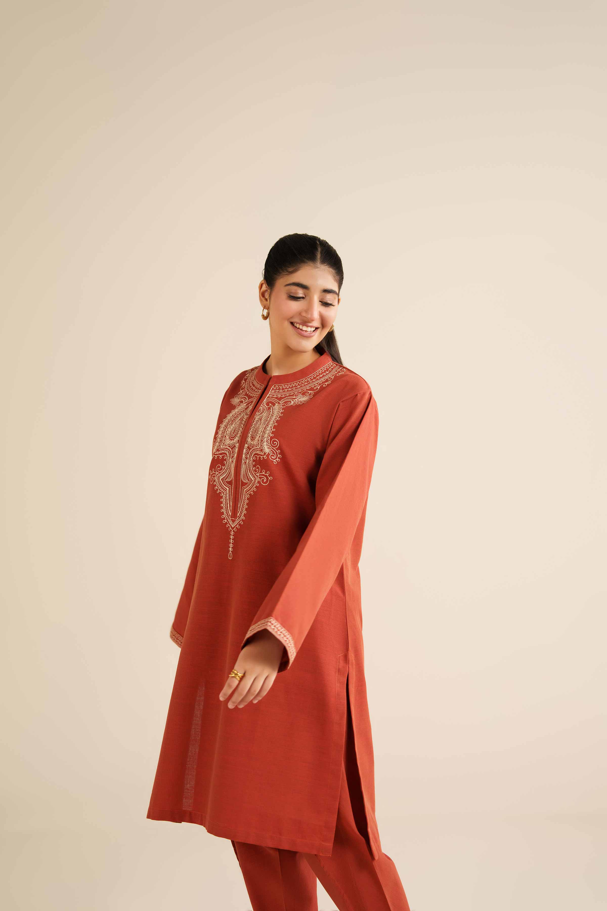 2 Piece - Embroidered Suit - PW25-218 - Image 5