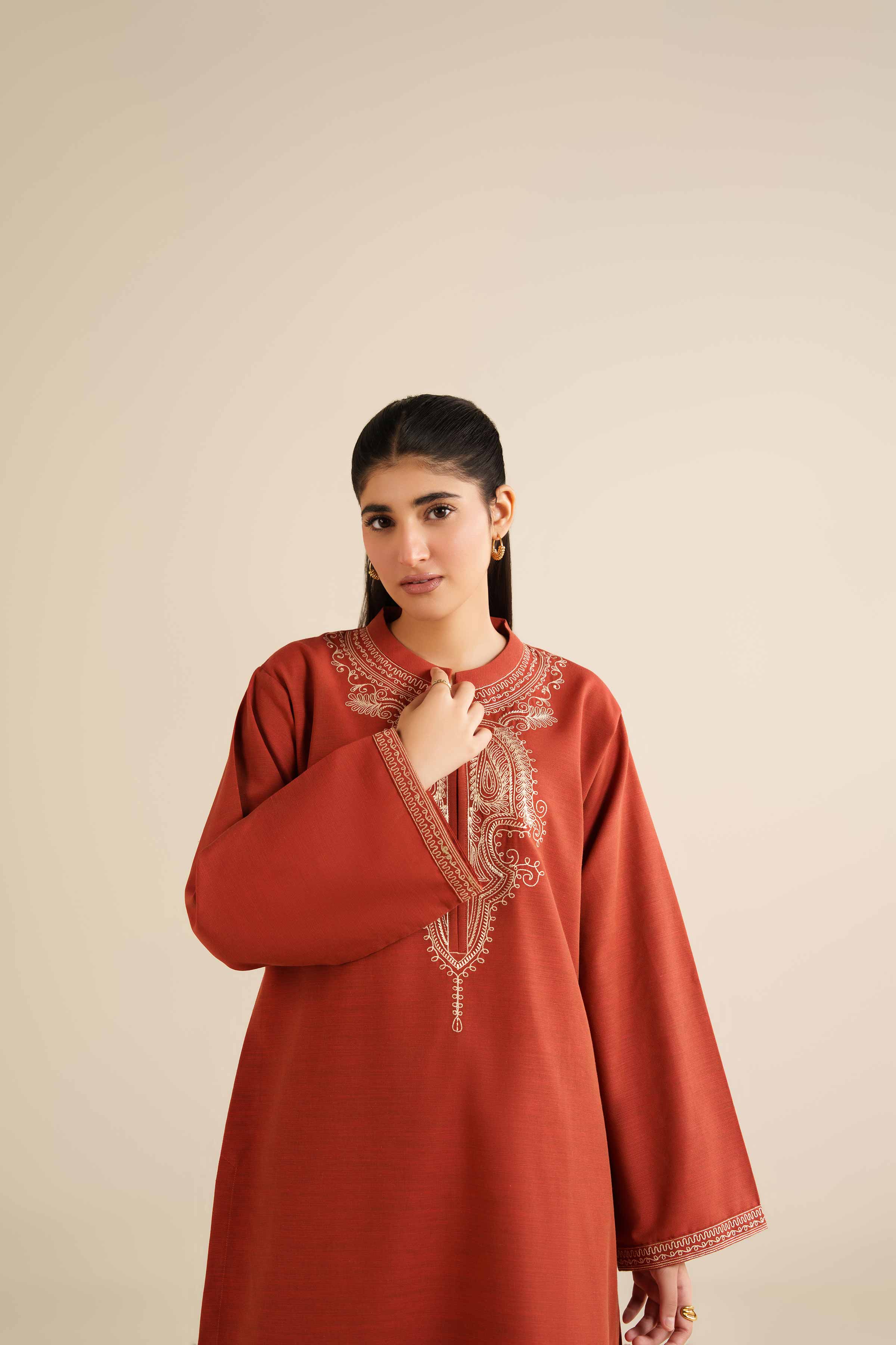 2 Piece - Embroidered Suit - PW25-218 - Image 6