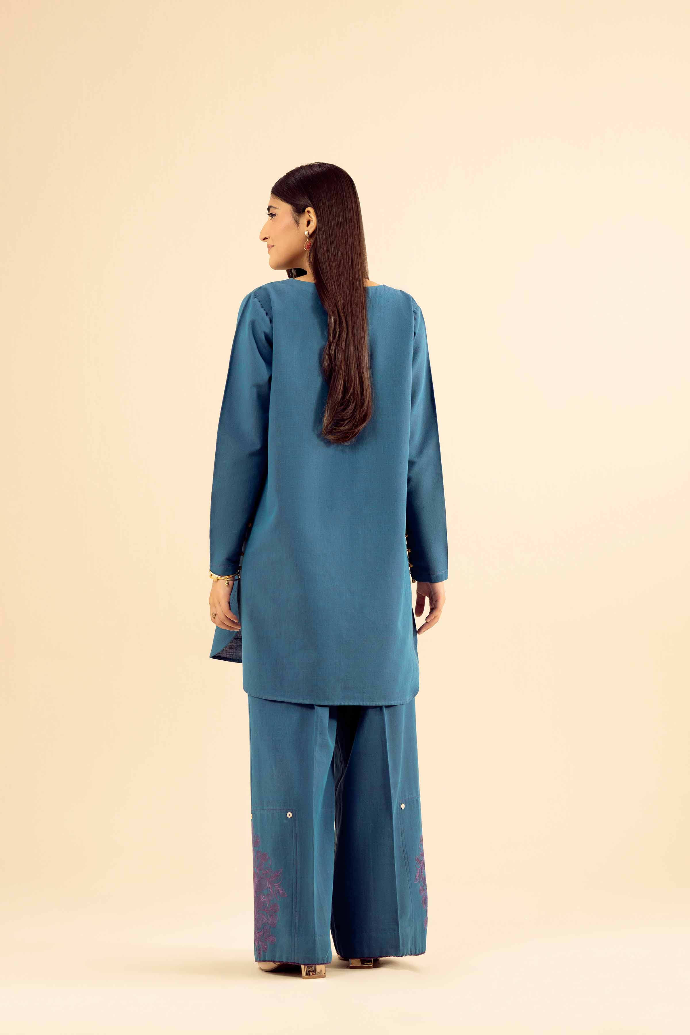 2 Piece - Embroidered Suit - PW25-219 - Image 3