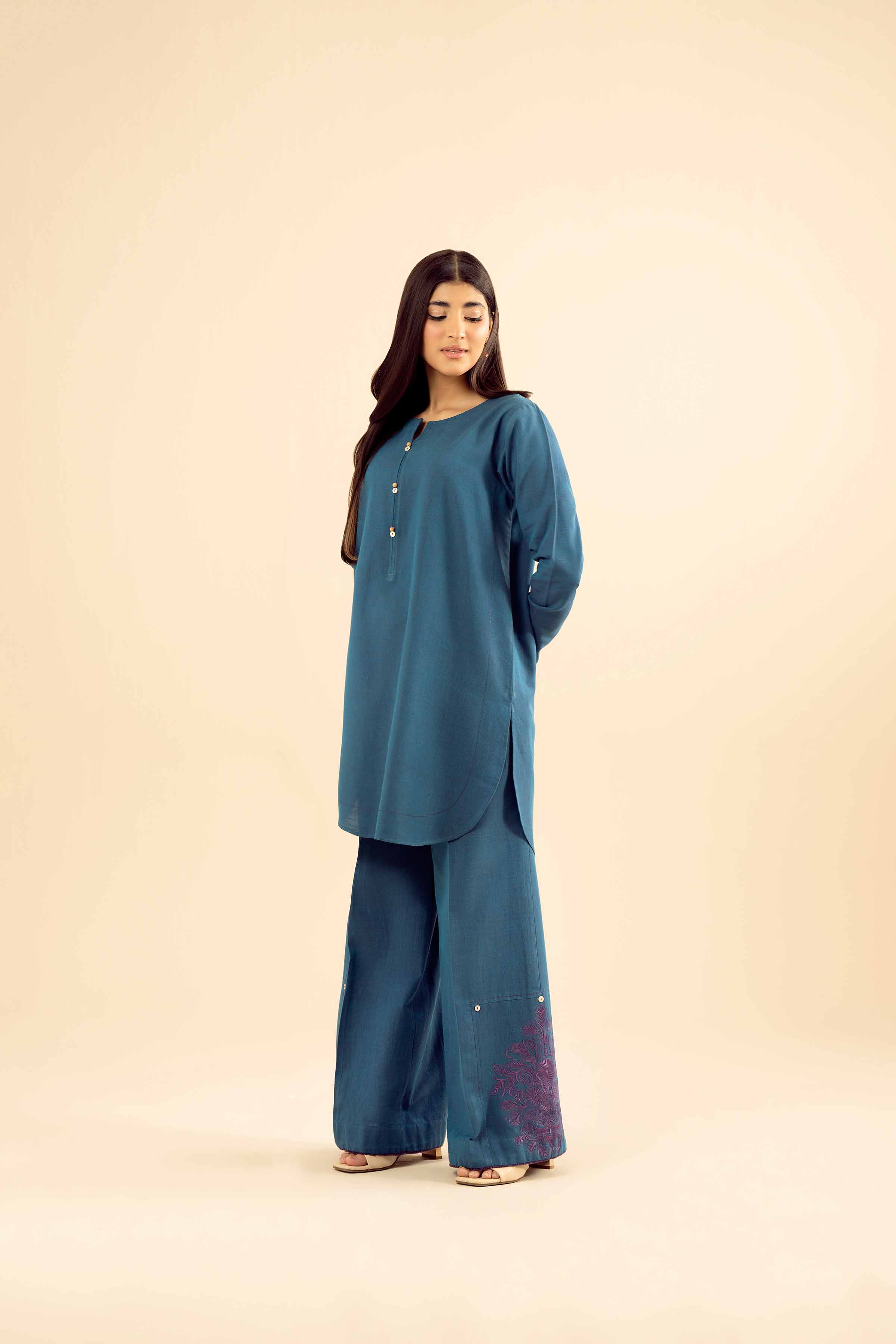 2 Piece - Embroidered Suit - PW25-219 - Image 4
