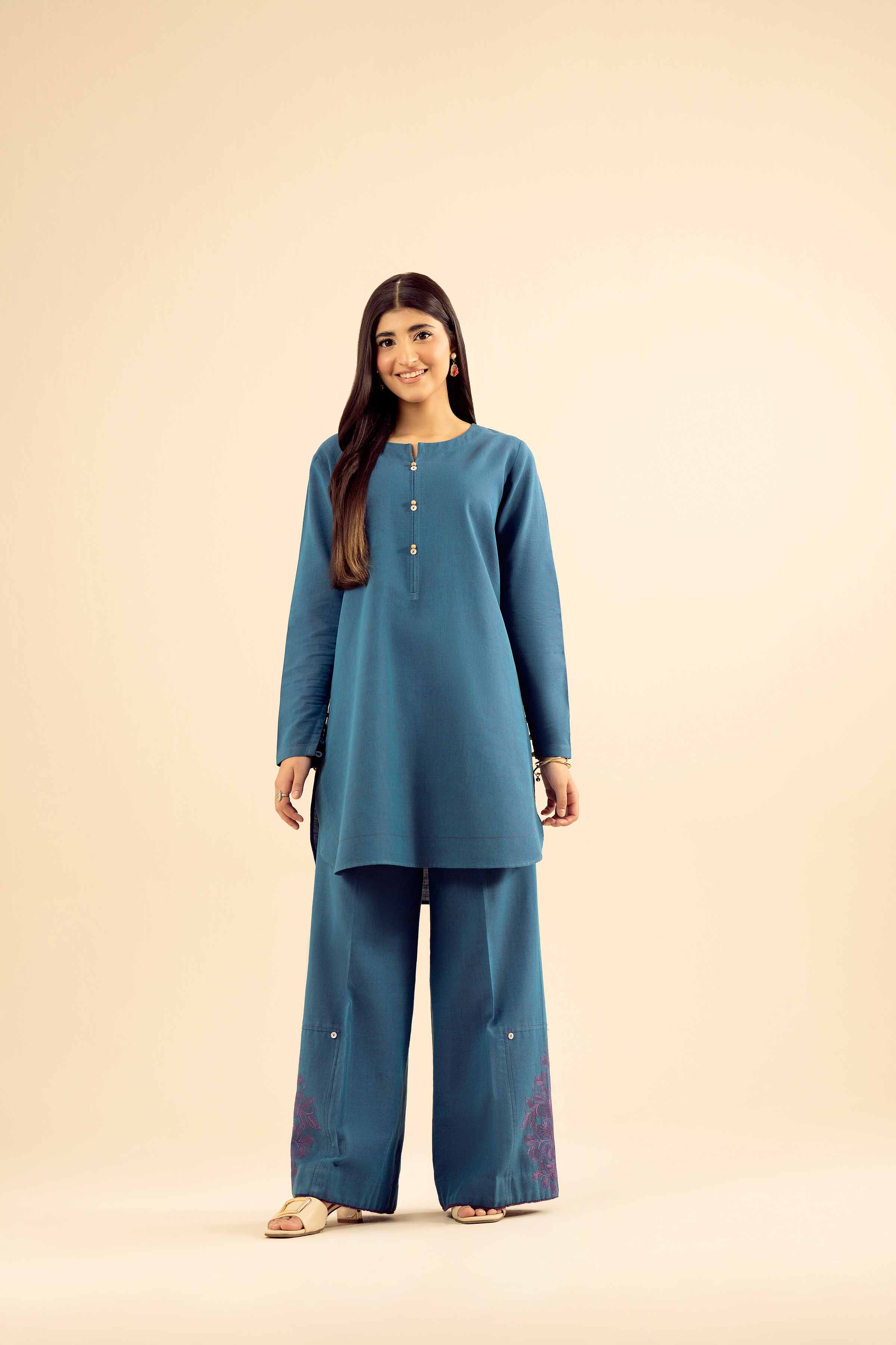 2 Piece - Embroidered Suit - PW25-219 - Image 5