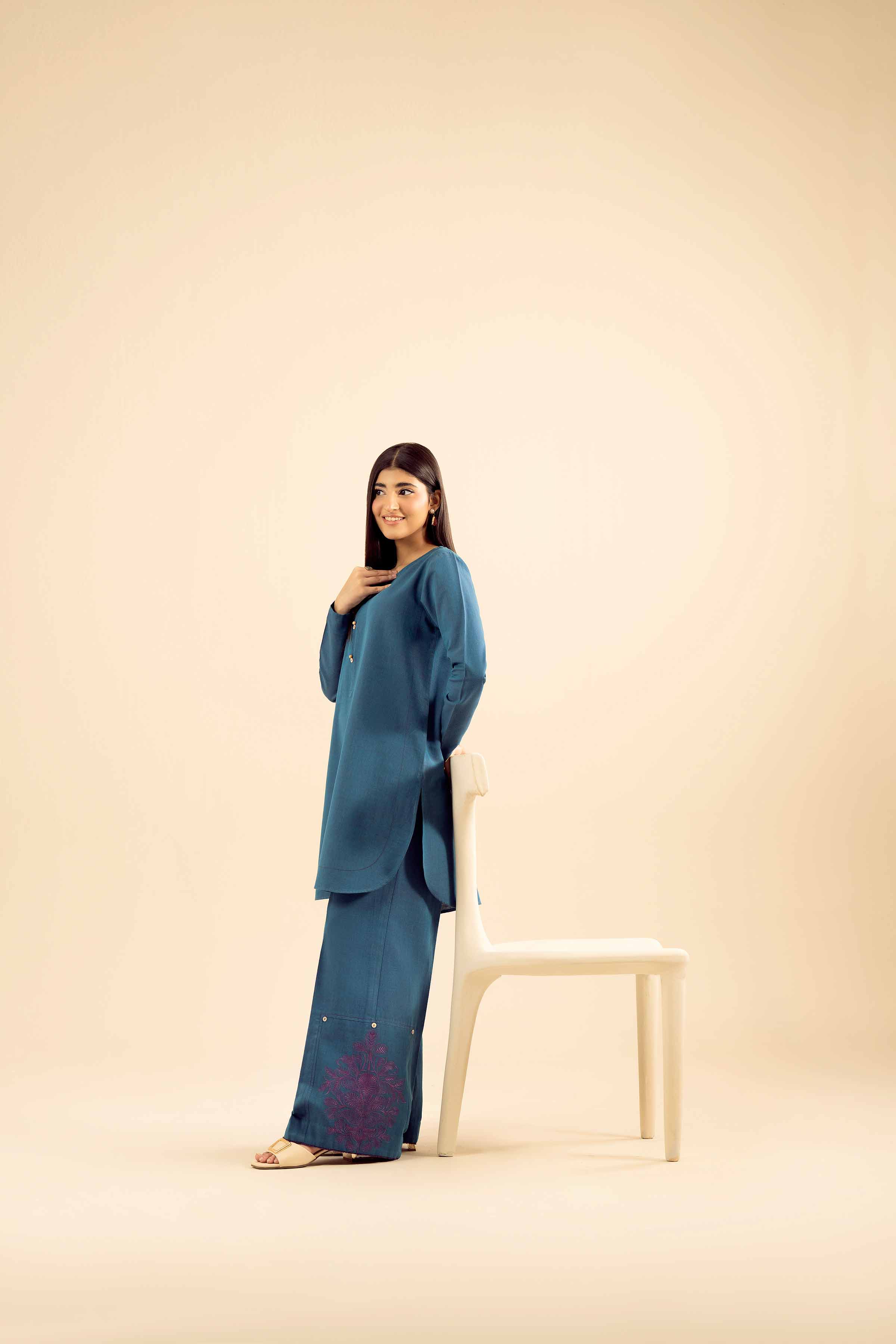 2 Piece - Embroidered Suit - PW25-219 - Image 6