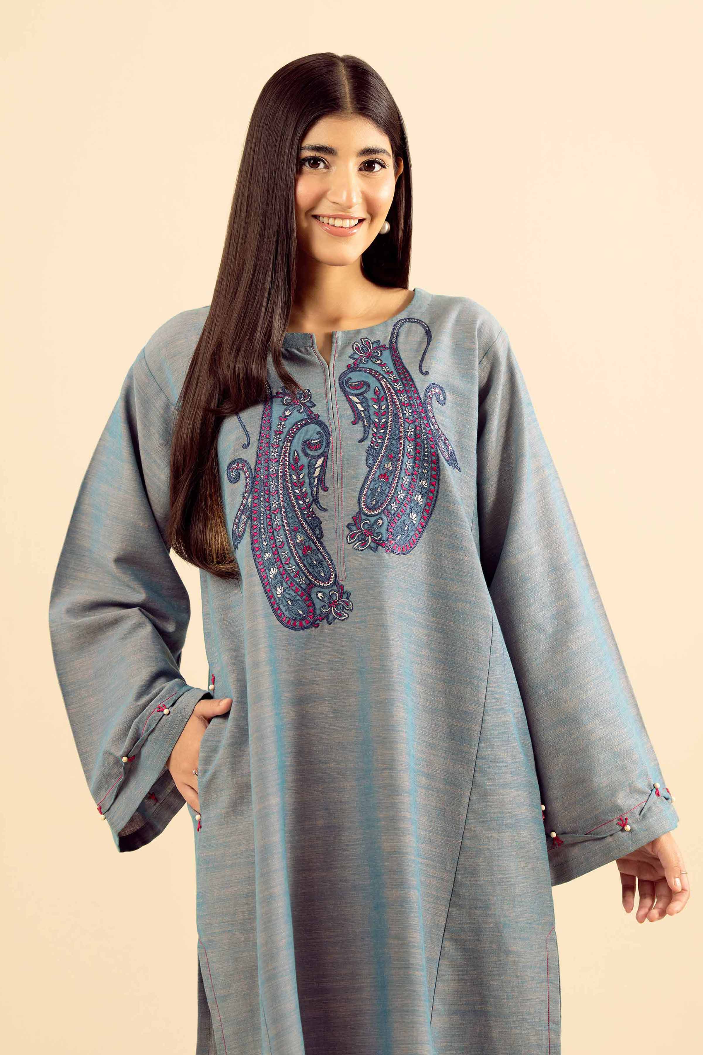2 Piece - Embroidered Suit - PW25-222 - Image 2