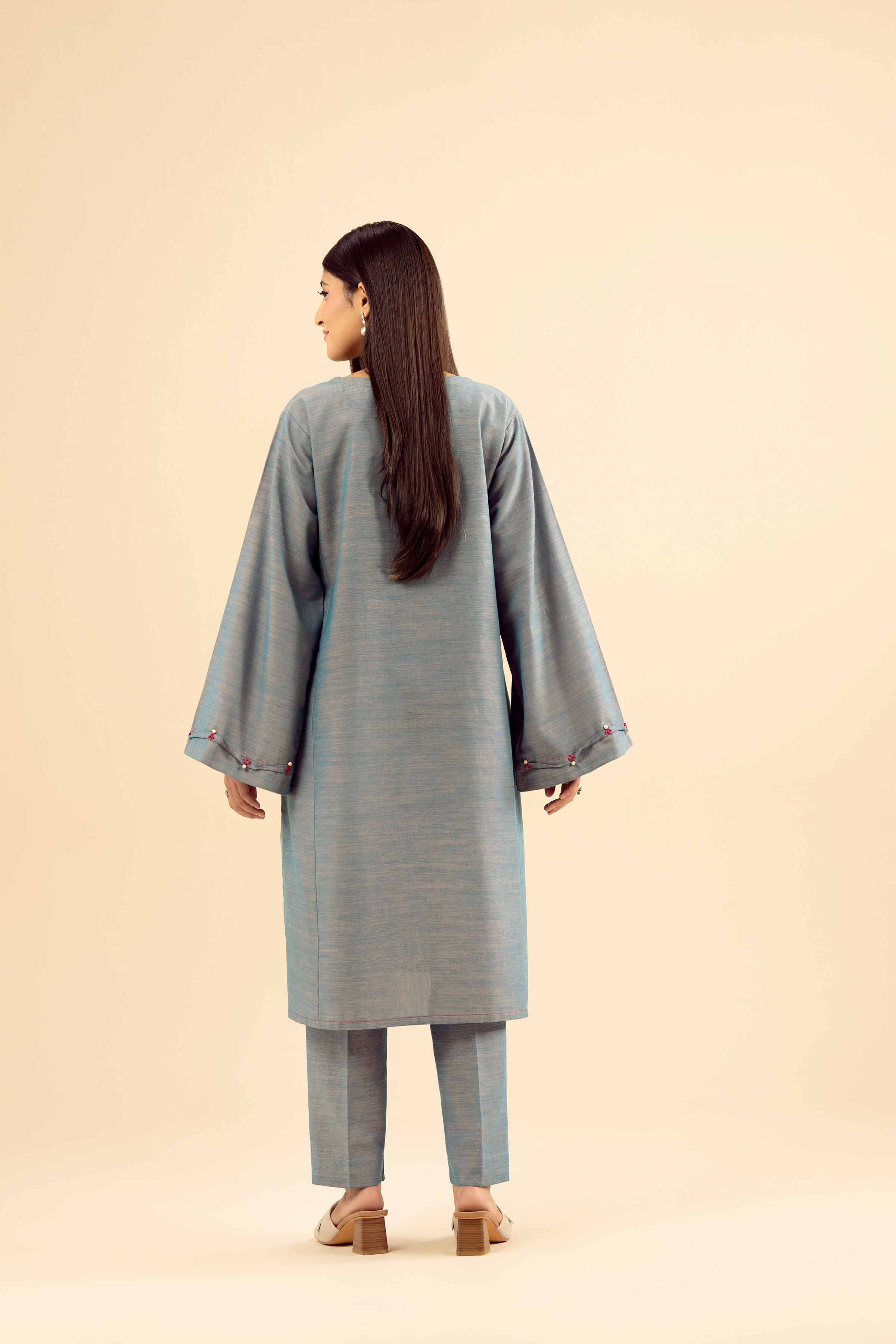 2 Piece - Embroidered Suit - PW25-222 - Image 3