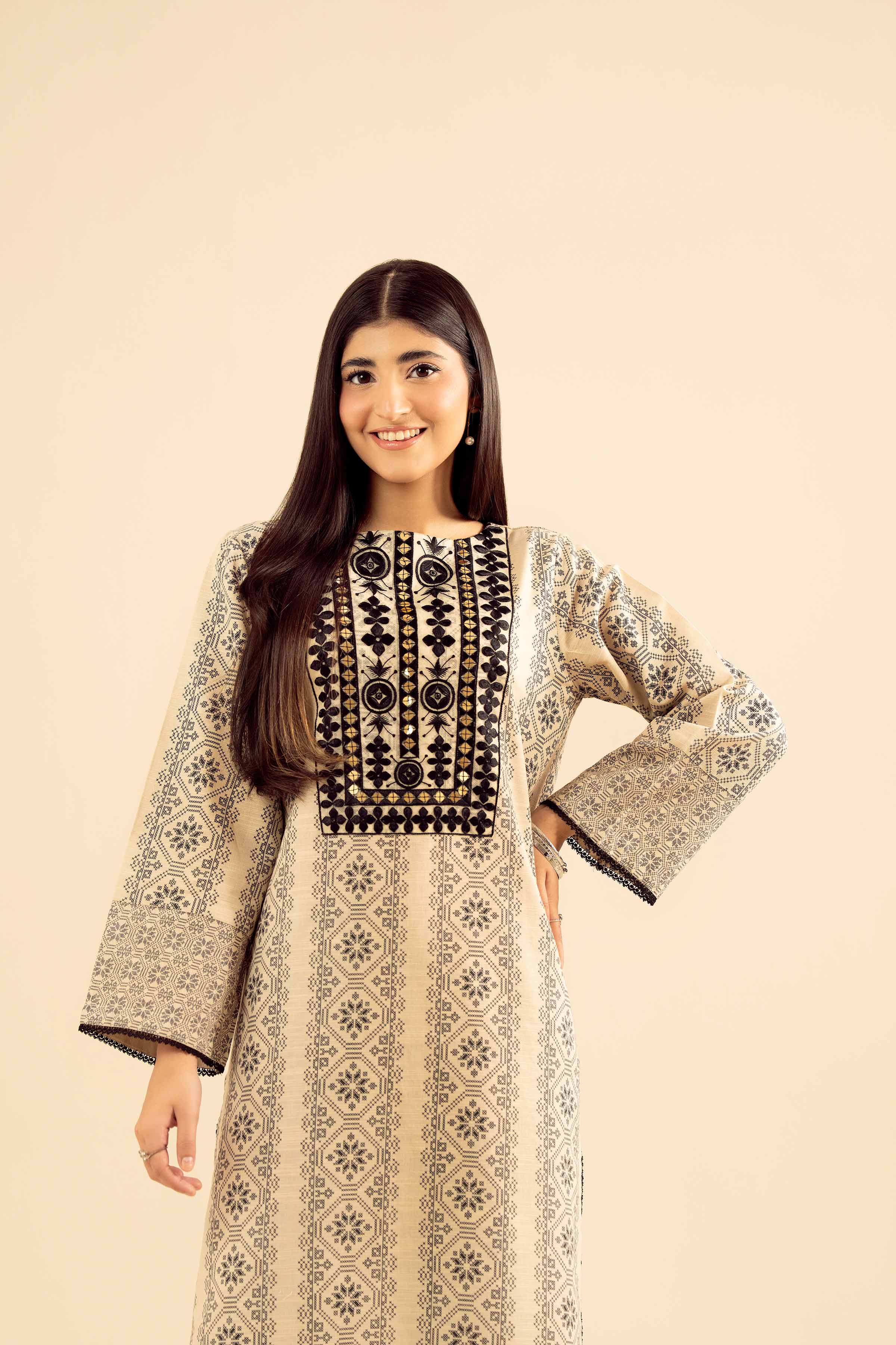 2 Piece - Embroidered Suit - PW25-224 - Image 8