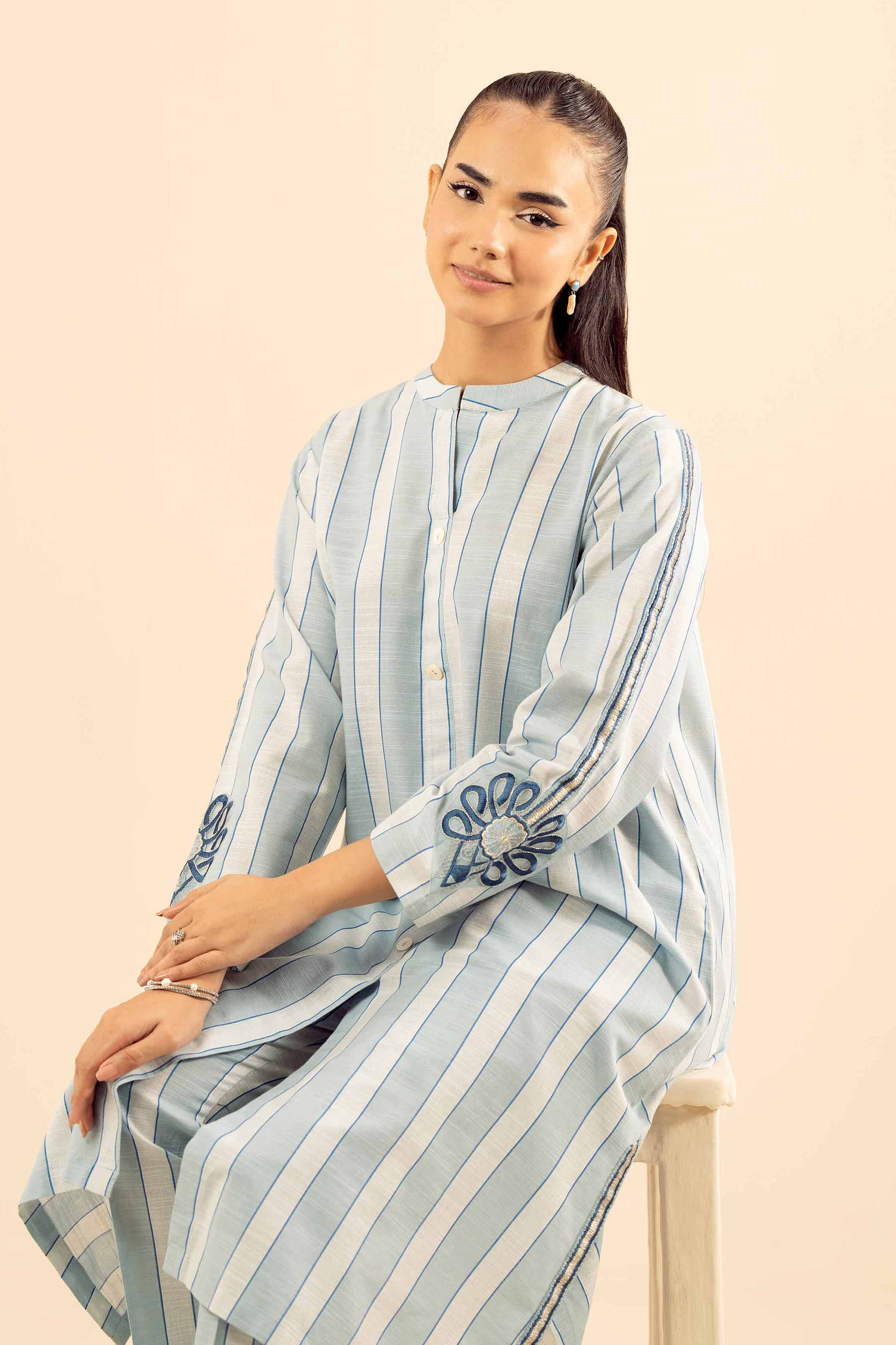 2 Piece - Embroidered Suit - PW25-225 - Image 2