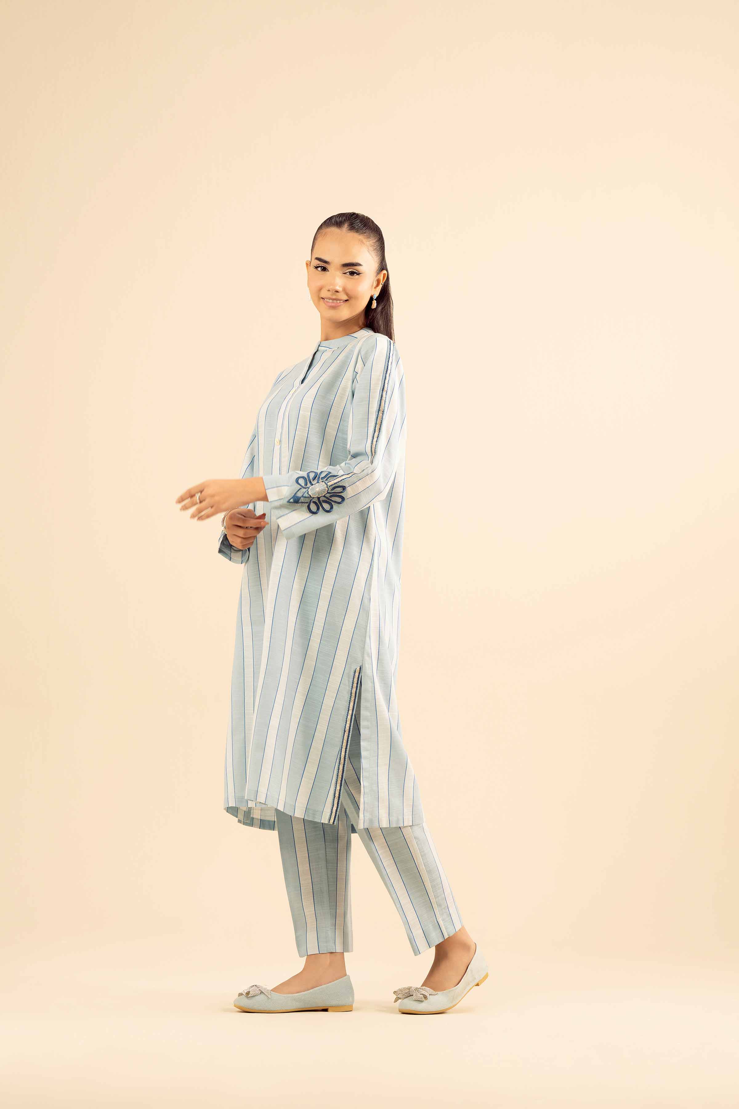 2 Piece - Embroidered Suit - PW25-225 - Image 4