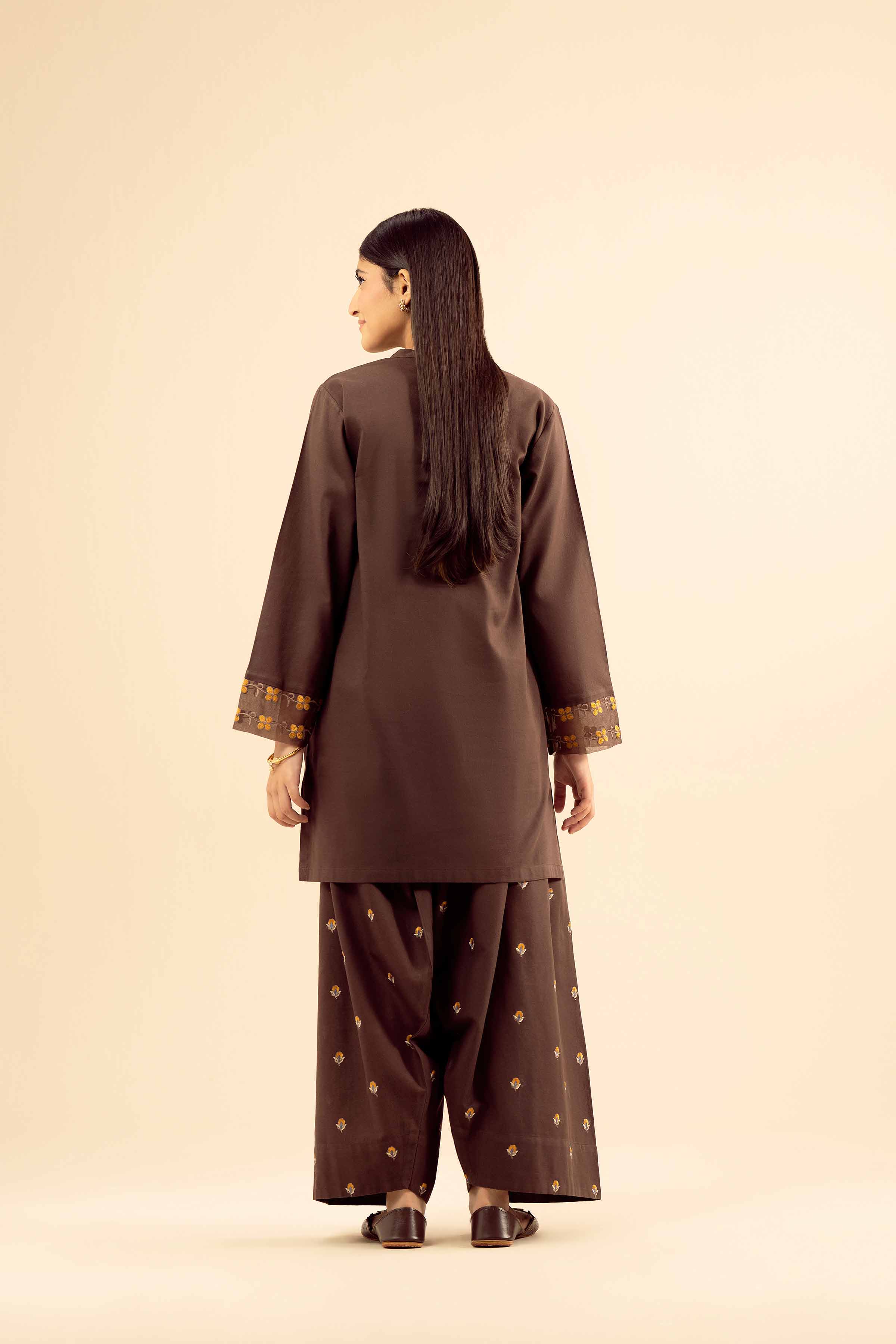 2 Piece - Embroidered Suit - PW25-243 - Image 3