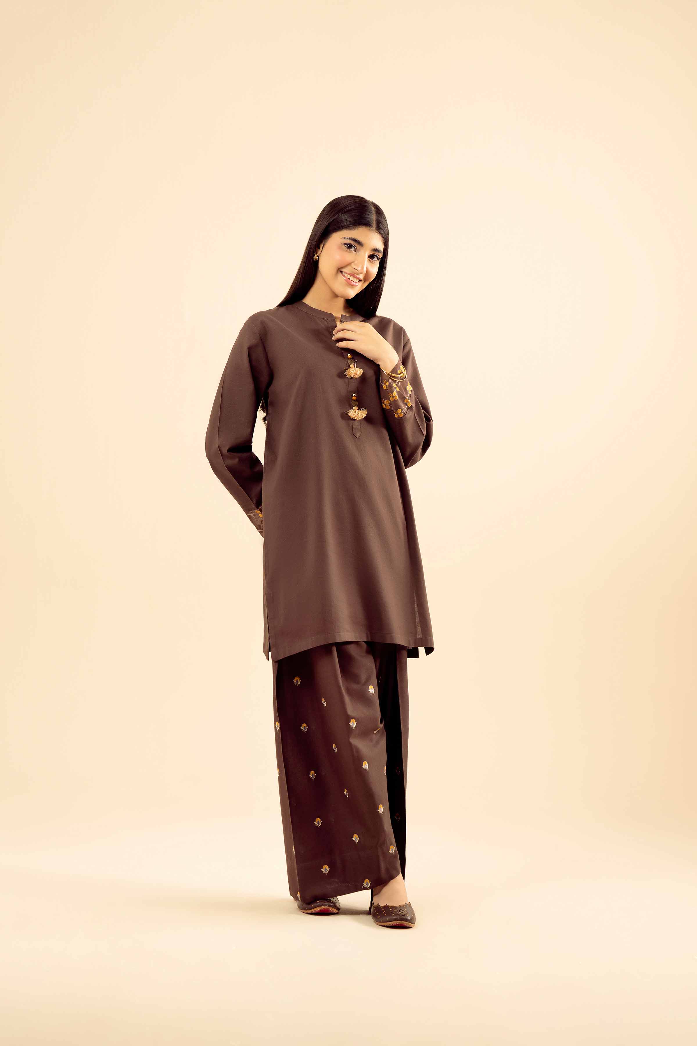 2 Piece - Embroidered Suit - PW25-243 - Image 4