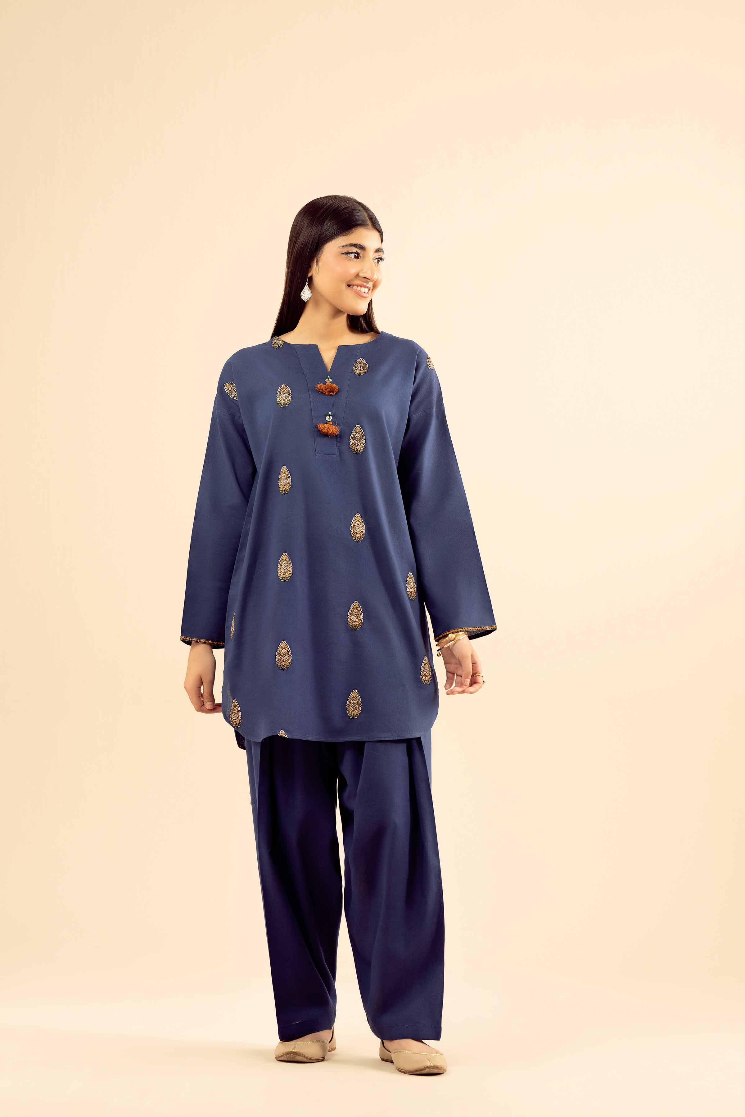2 Piece - Embroidered Suit - PW25-246 - Image 4