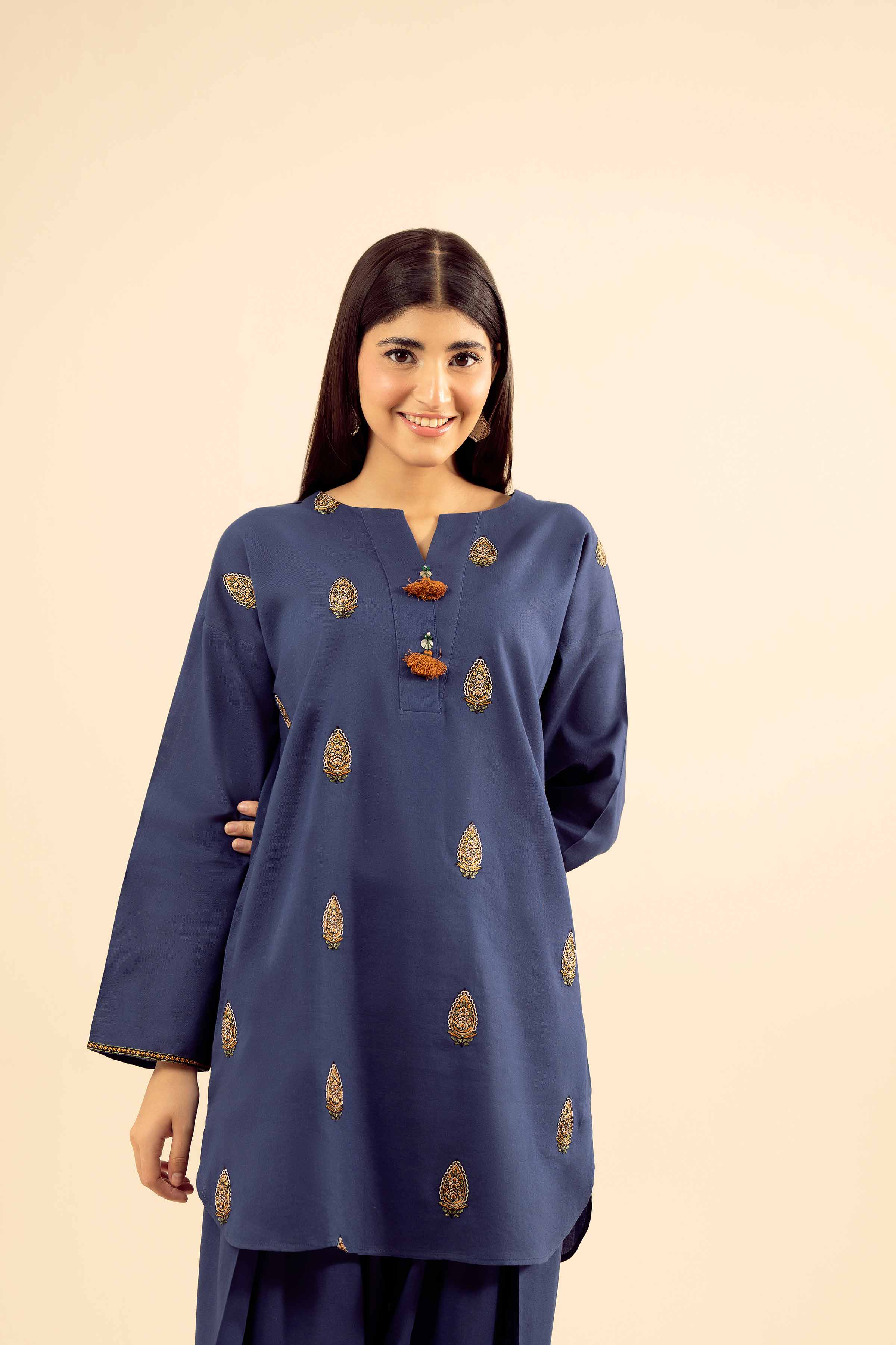 2 Piece - Embroidered Suit - PW25-246 - Image 6