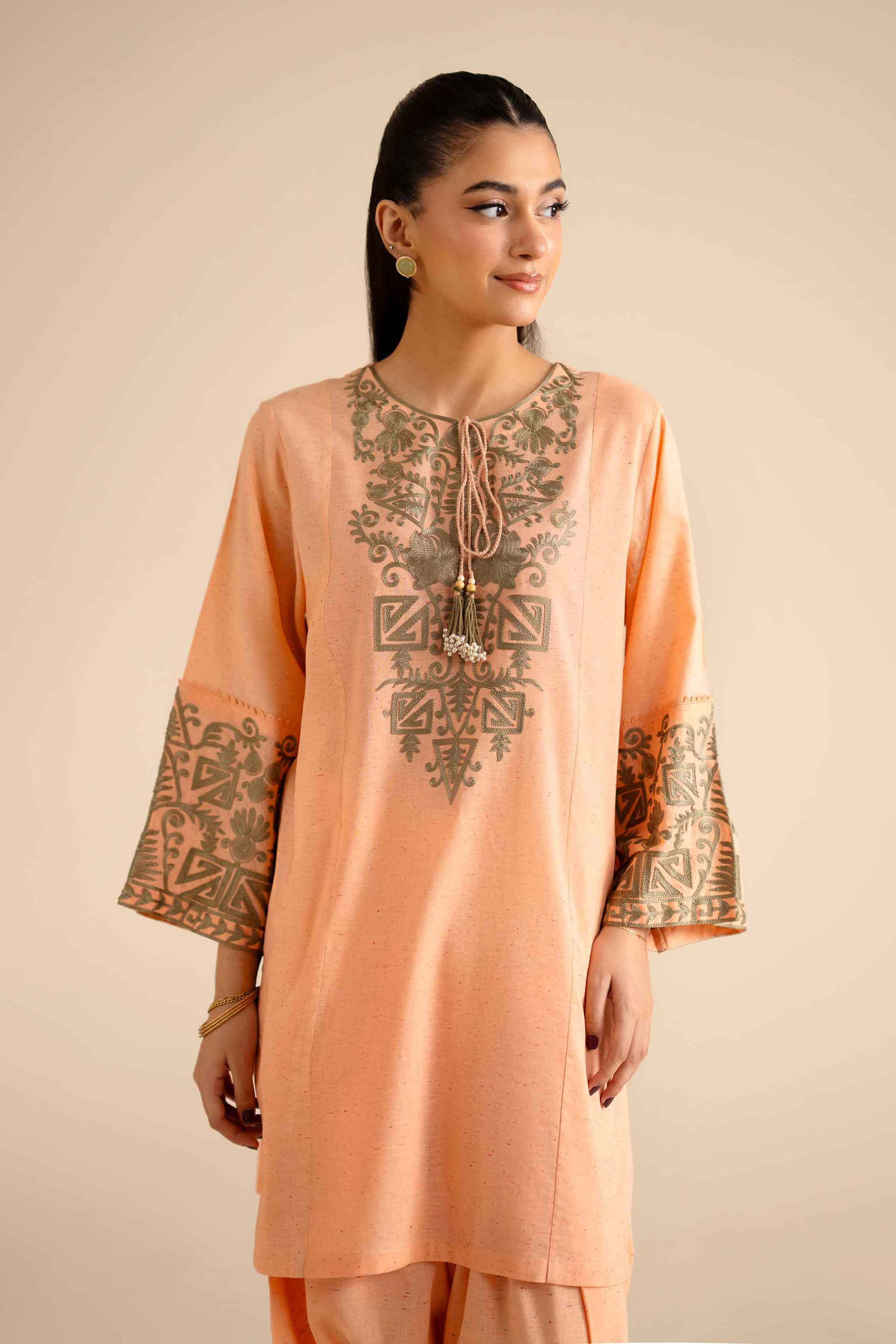 2 Piece - Embroidered Suit - PW25-268 - Image 2