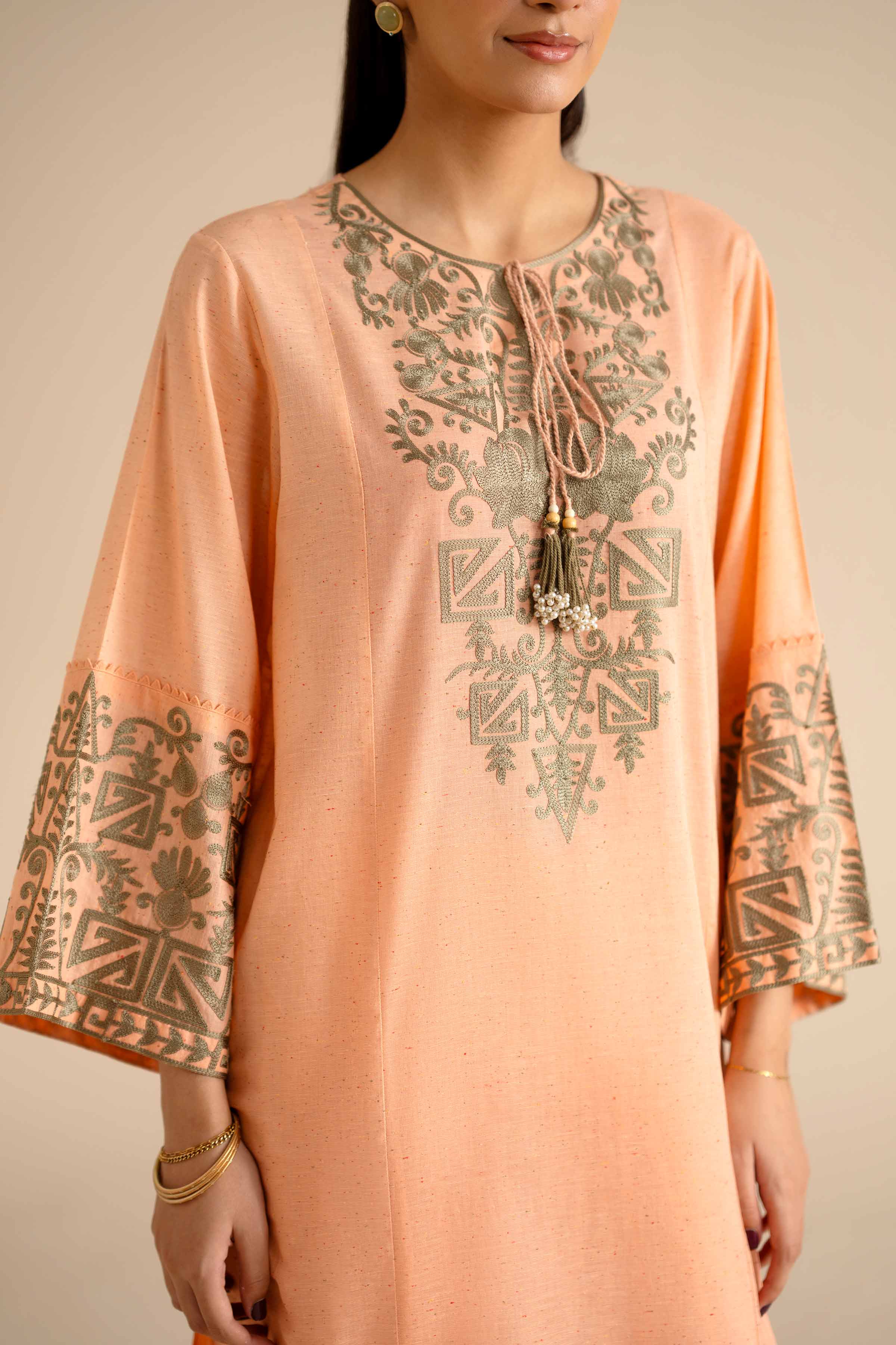2 Piece - Embroidered Suit - PW25-268 - Image 6