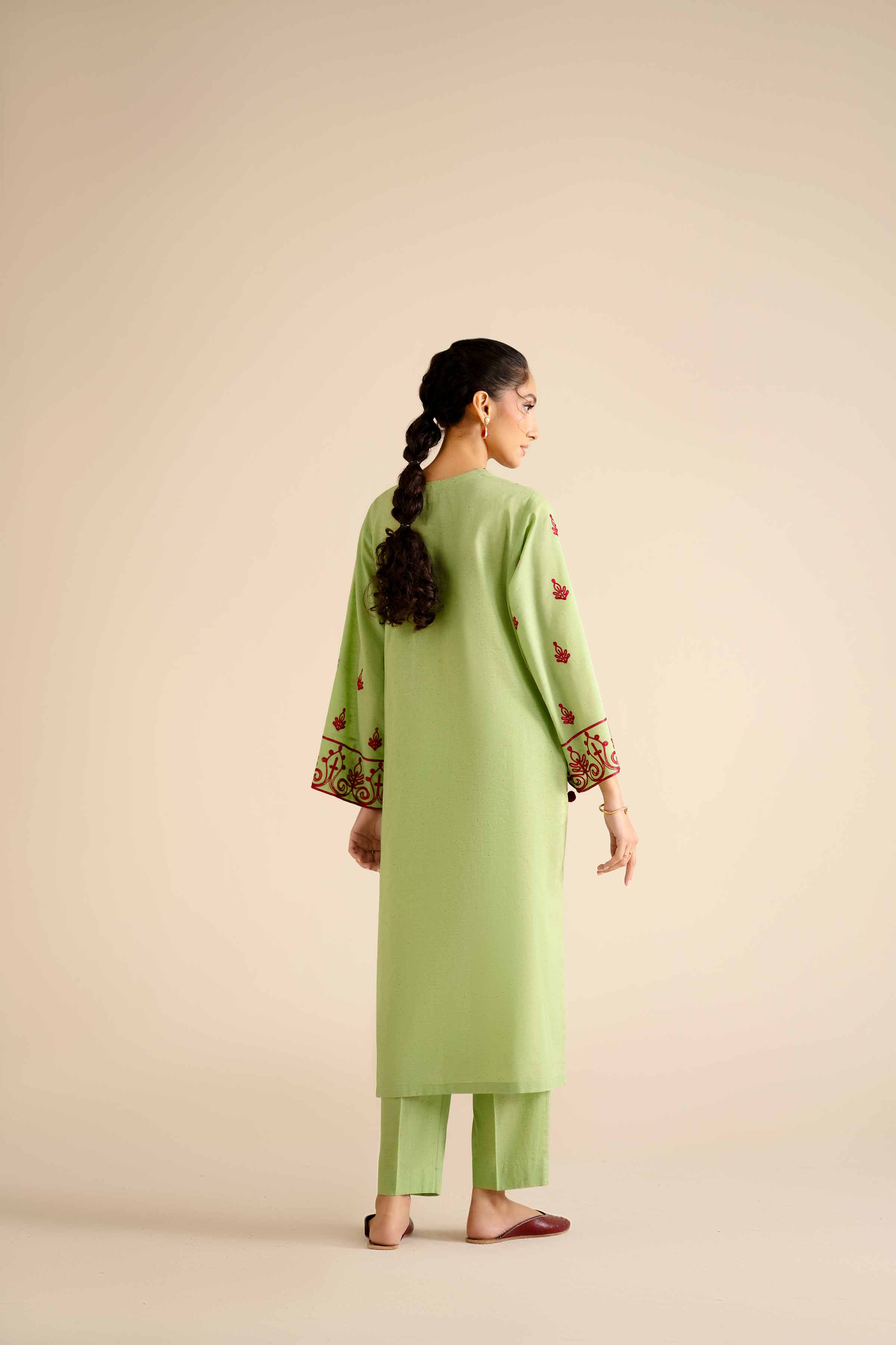 2 Piece - Embroidered Suit - PW25-269 - Image 3