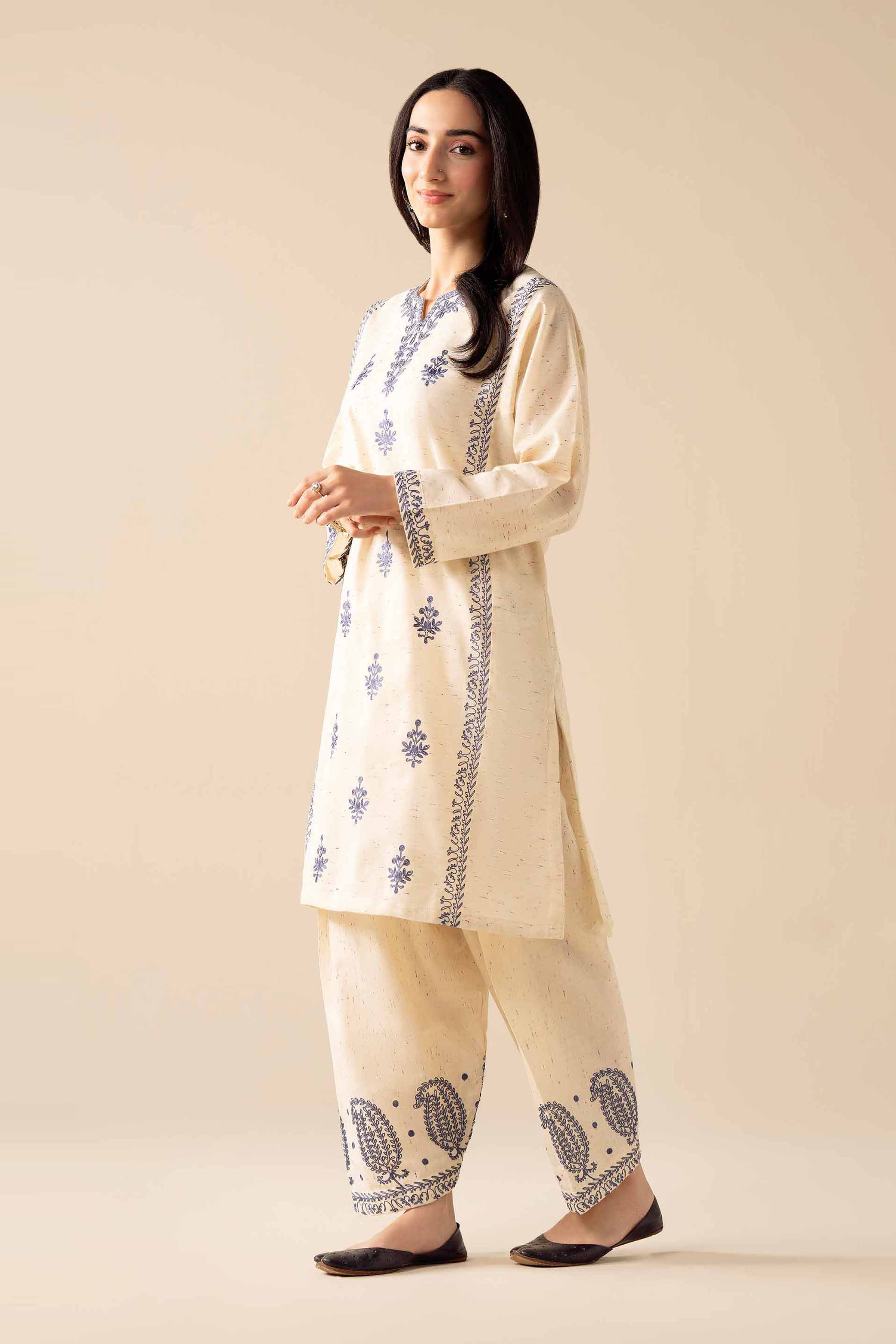 2 Piece - Embroidered Suit - PW25-271 - Image 2
