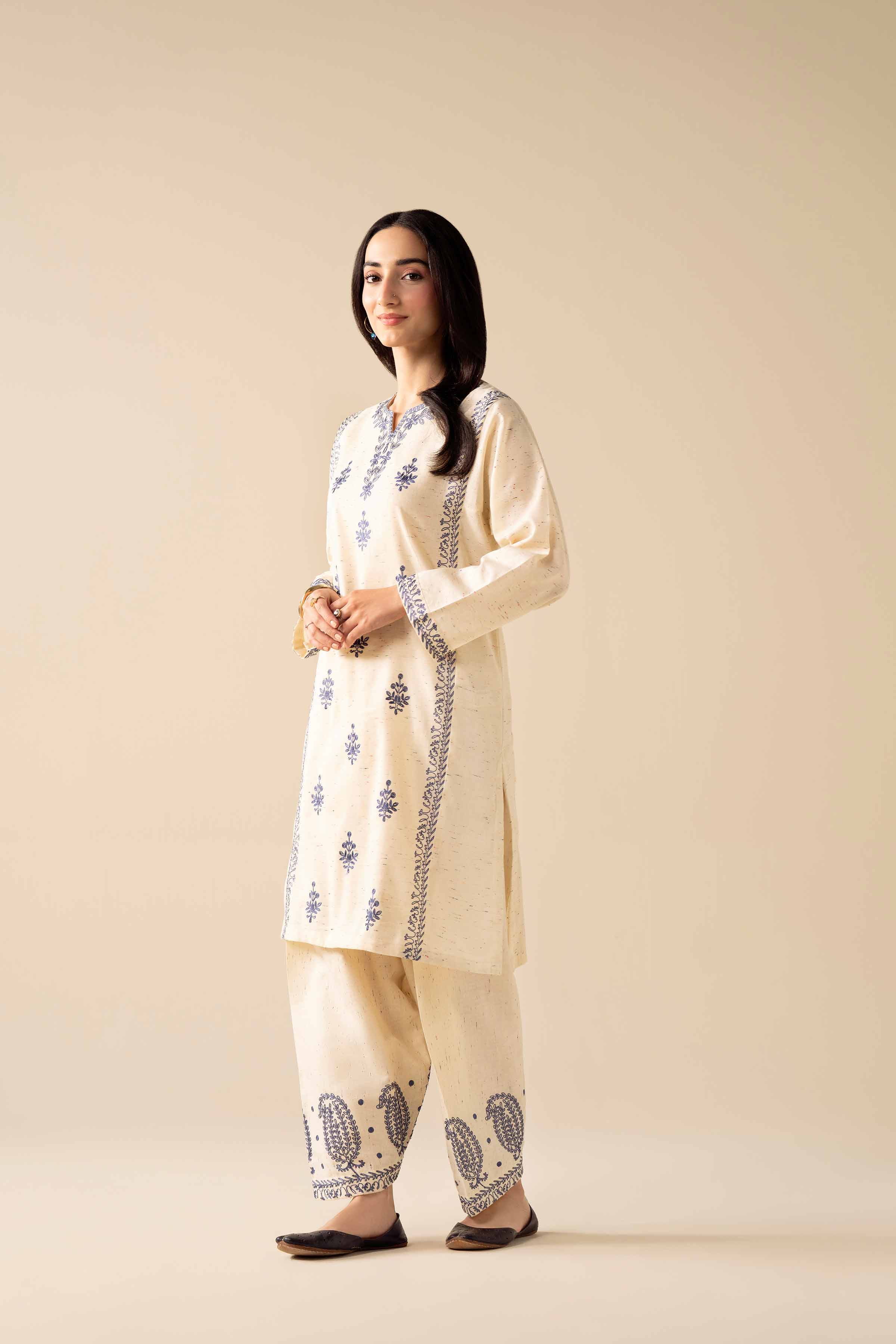 2 Piece - Embroidered Suit - PW25-271 - Image 4