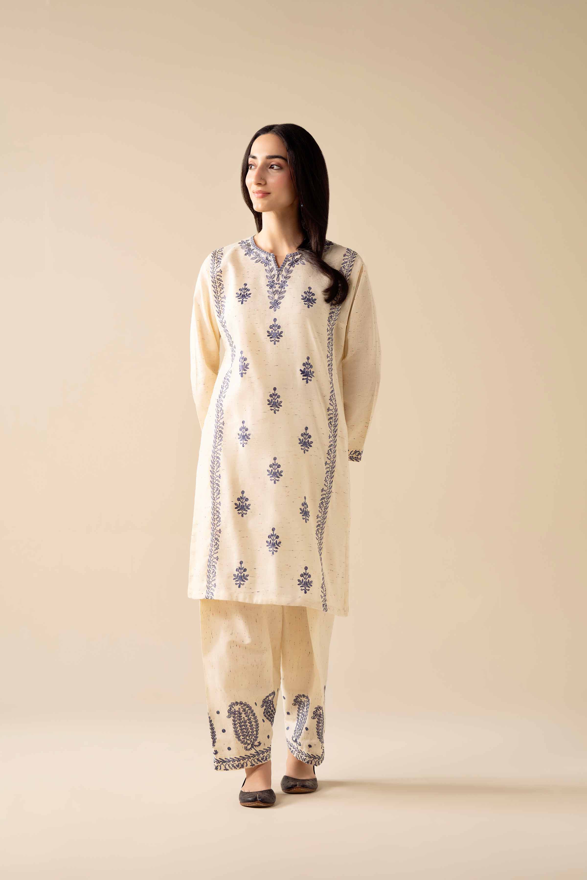 2 Piece - Embroidered Suit - PW25-271 - Image 6