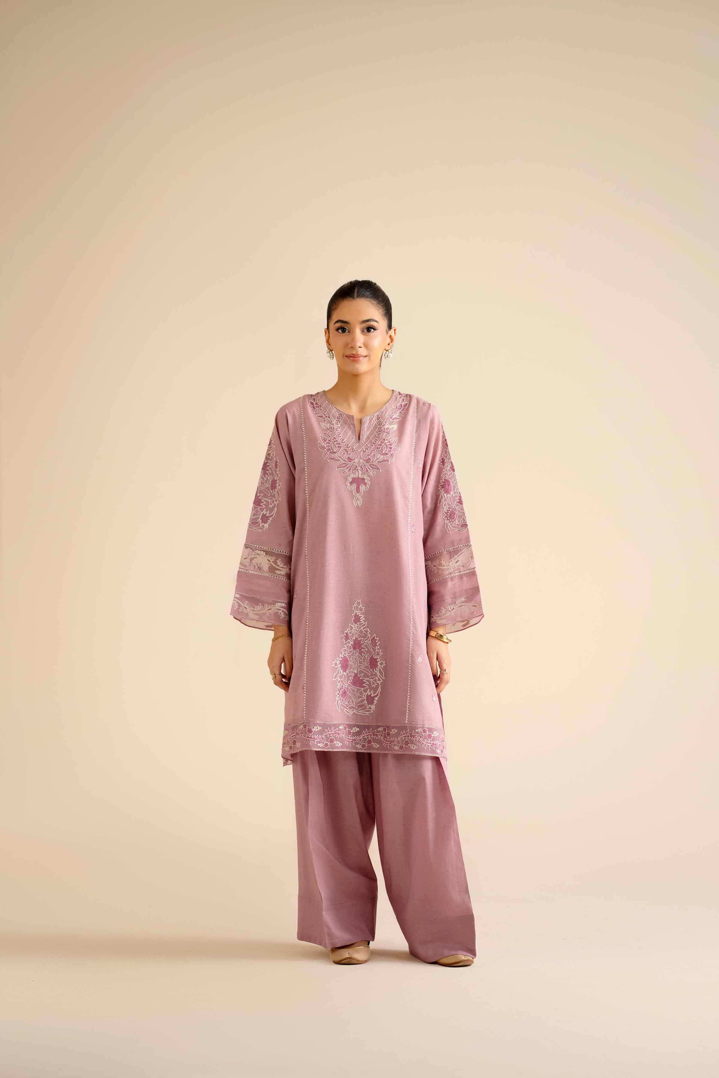 2 Piece - Embroidered Suit - PW25-272 - Image 4