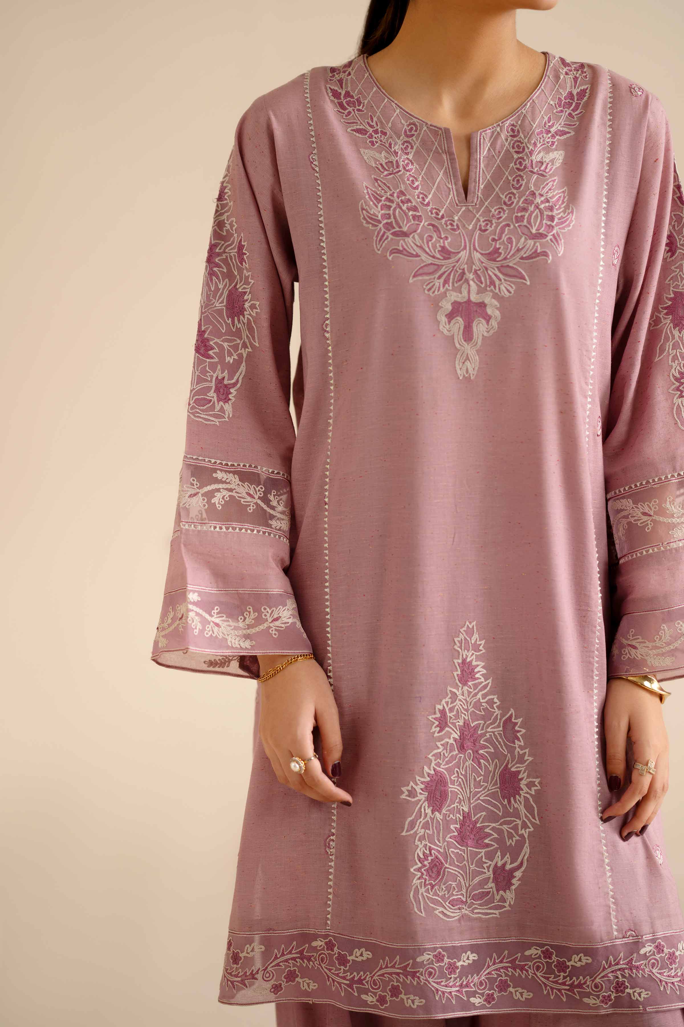 2 Piece - Embroidered Suit - PW25-272 - Image 6
