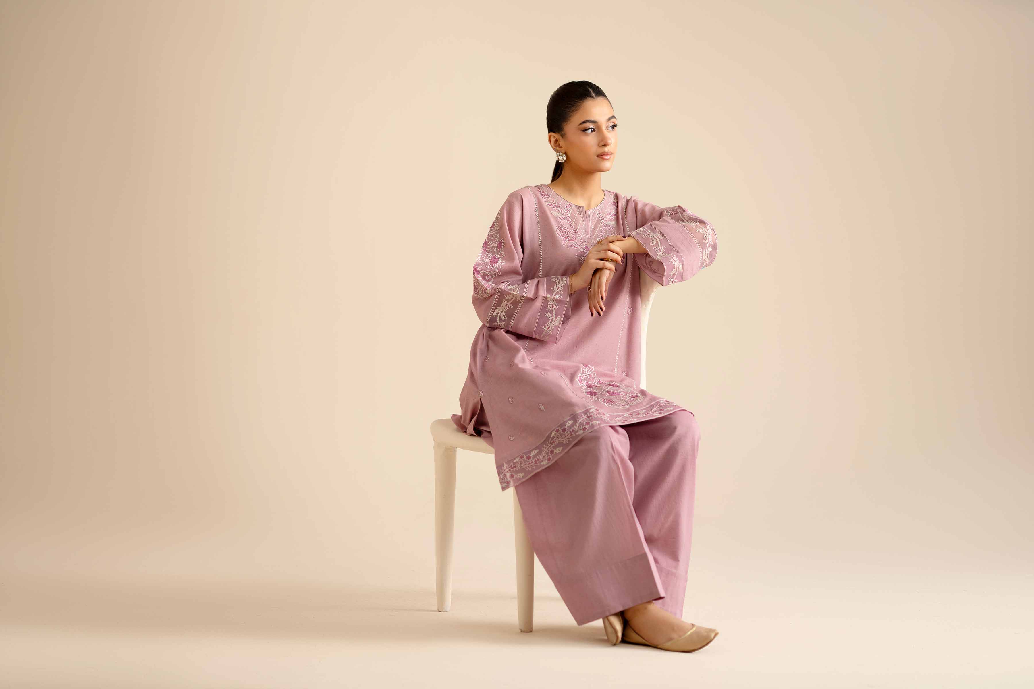 2 Piece - Embroidered Suit - PW25-272 - Image 7