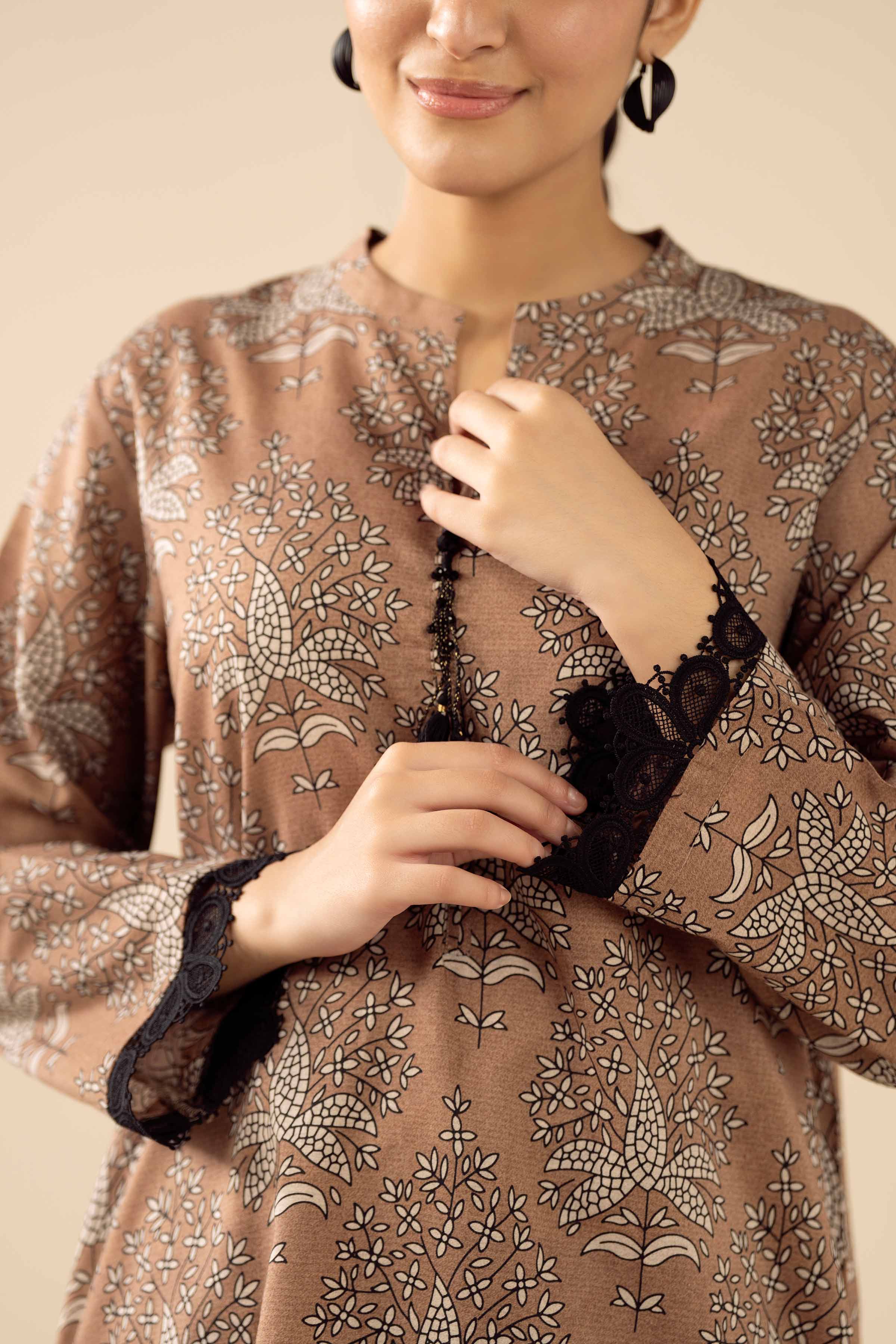 2 Piece - Printed Embroidered Suit - PW25-280 - Image 9